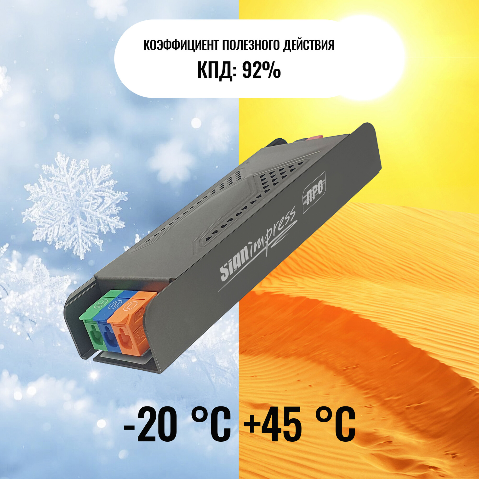 Блок питания ПРО 60Вт 12В IP20 SignImpress