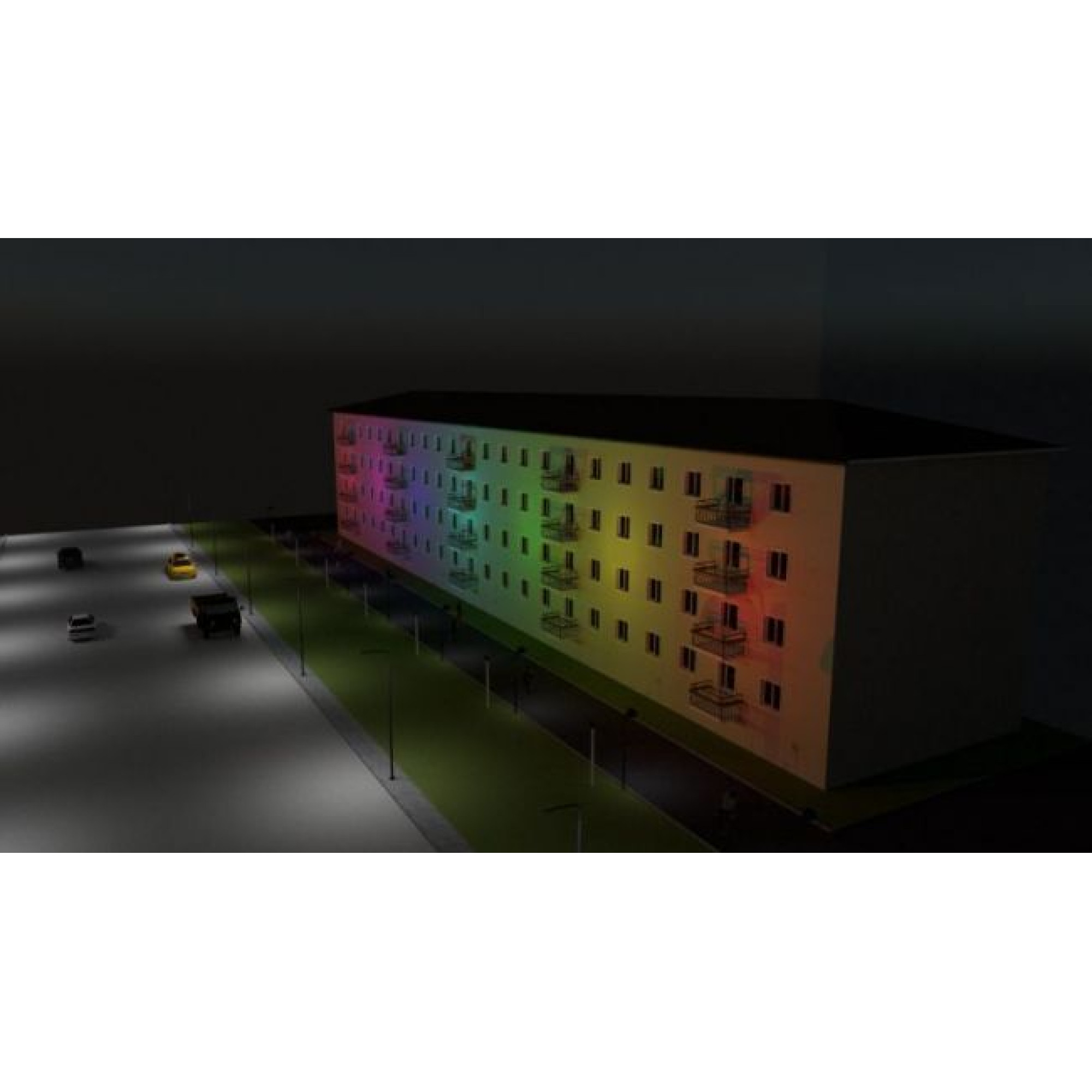 Прожектор светодиодный заливного света FF 220В 100Вт RGB DMX 120° кабель 0,5м SignImpress