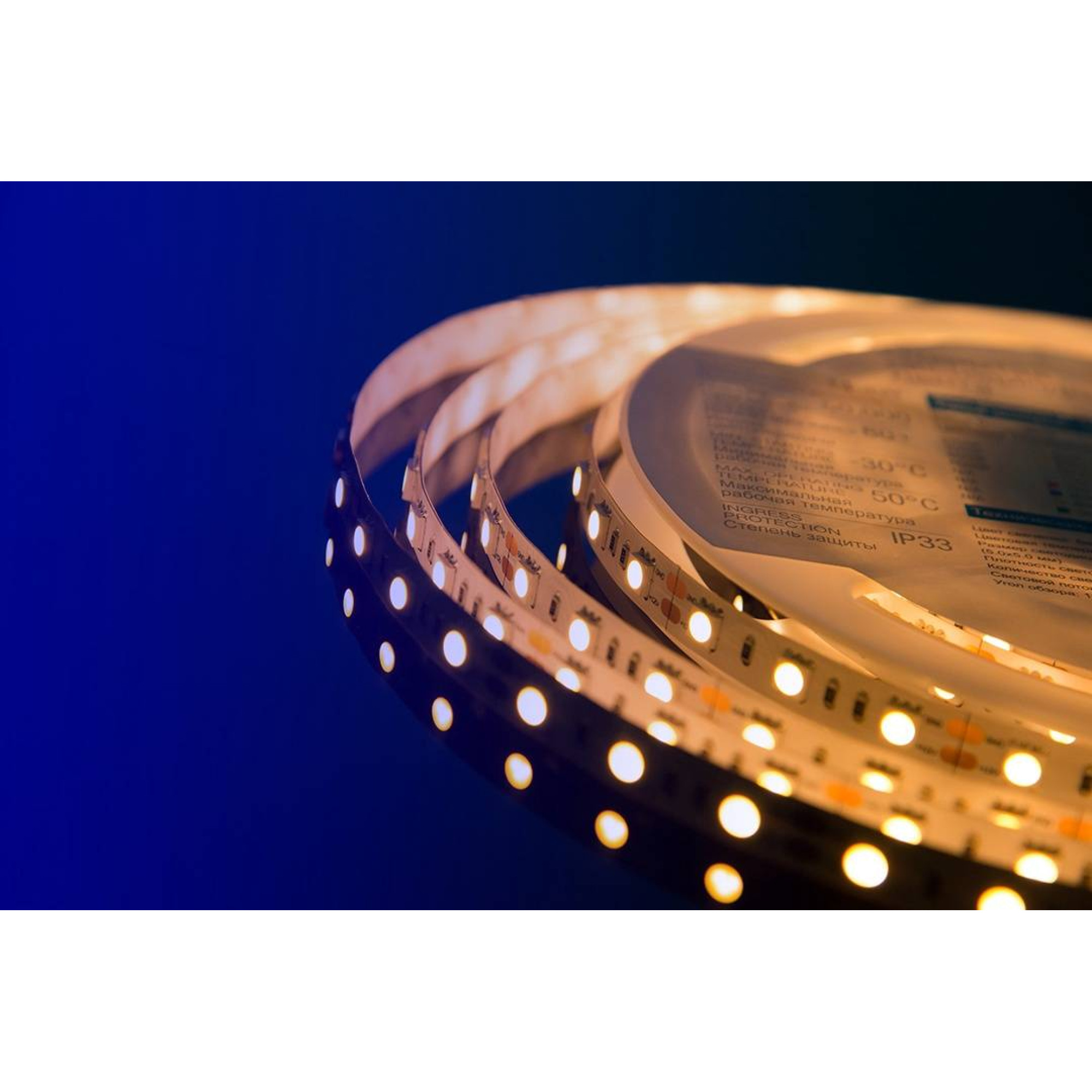 Лента светодиодная LUX5050 60LED/м 14,4Вт/м 12В IP33 Цвет:Теплый белый (2700K) (1метр) SWG