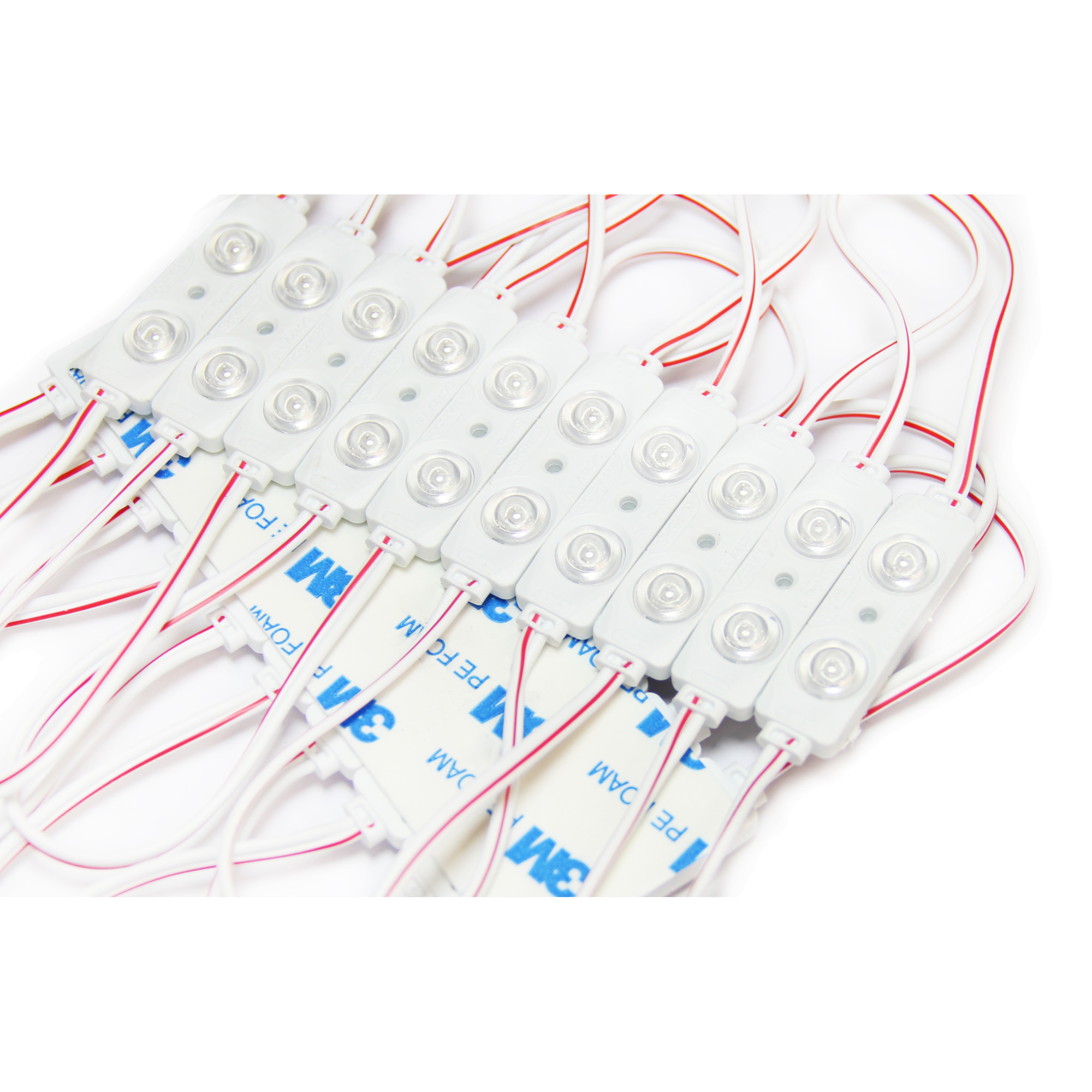 Модуль светодиодный 2 SMD 2835 1Вт 80Лм Красный (с линзой 160) -1шт. SignImpress