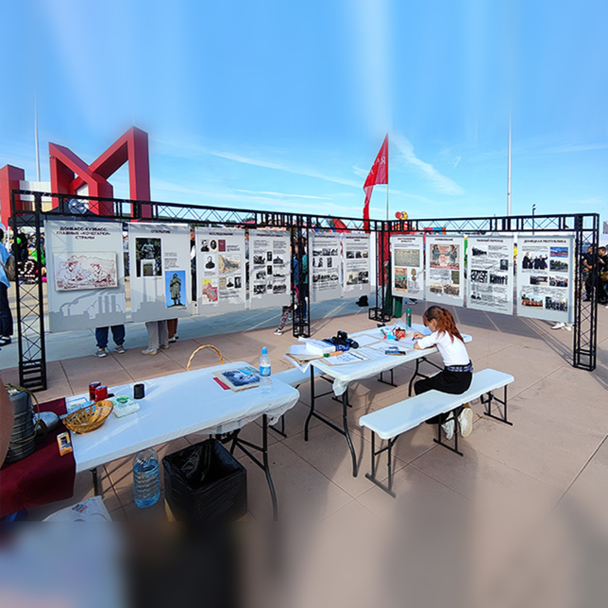 Фермы металл Line 20*20*100cm, черный, SignImpress