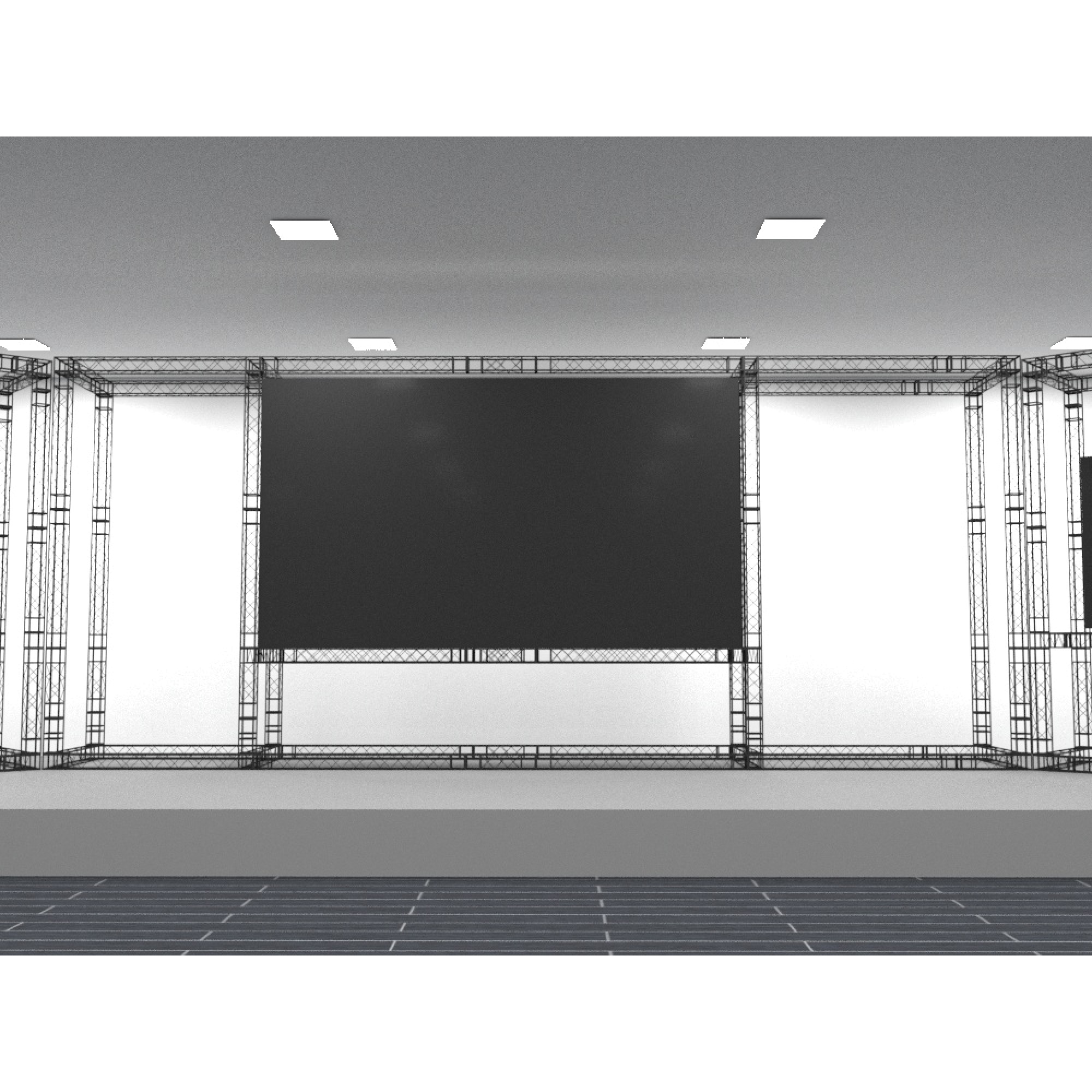 Фермы металлические Line 12*12*150cm, цвет черный, SignImpress