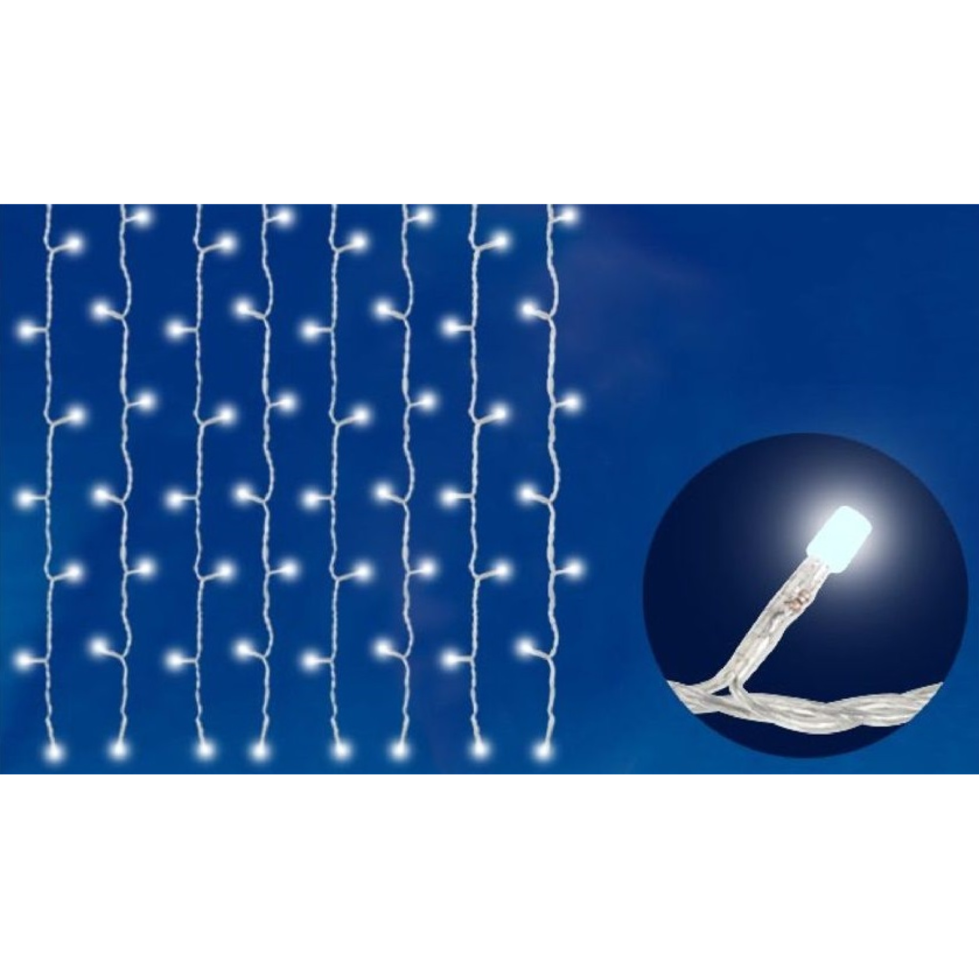 Занавес светодиодный мерцающий огонь 240led TWK MULTI IP67 3*2м провод белый Uniel