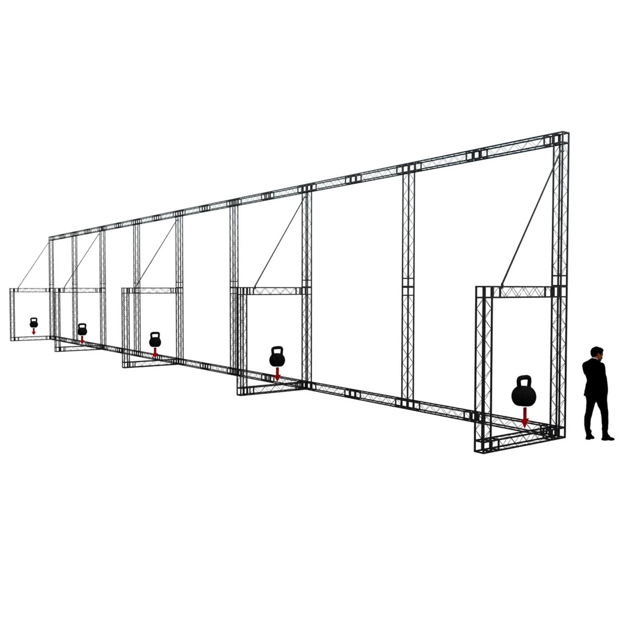 Фермы металл Line 12*12*100cm, черный, SignImpress