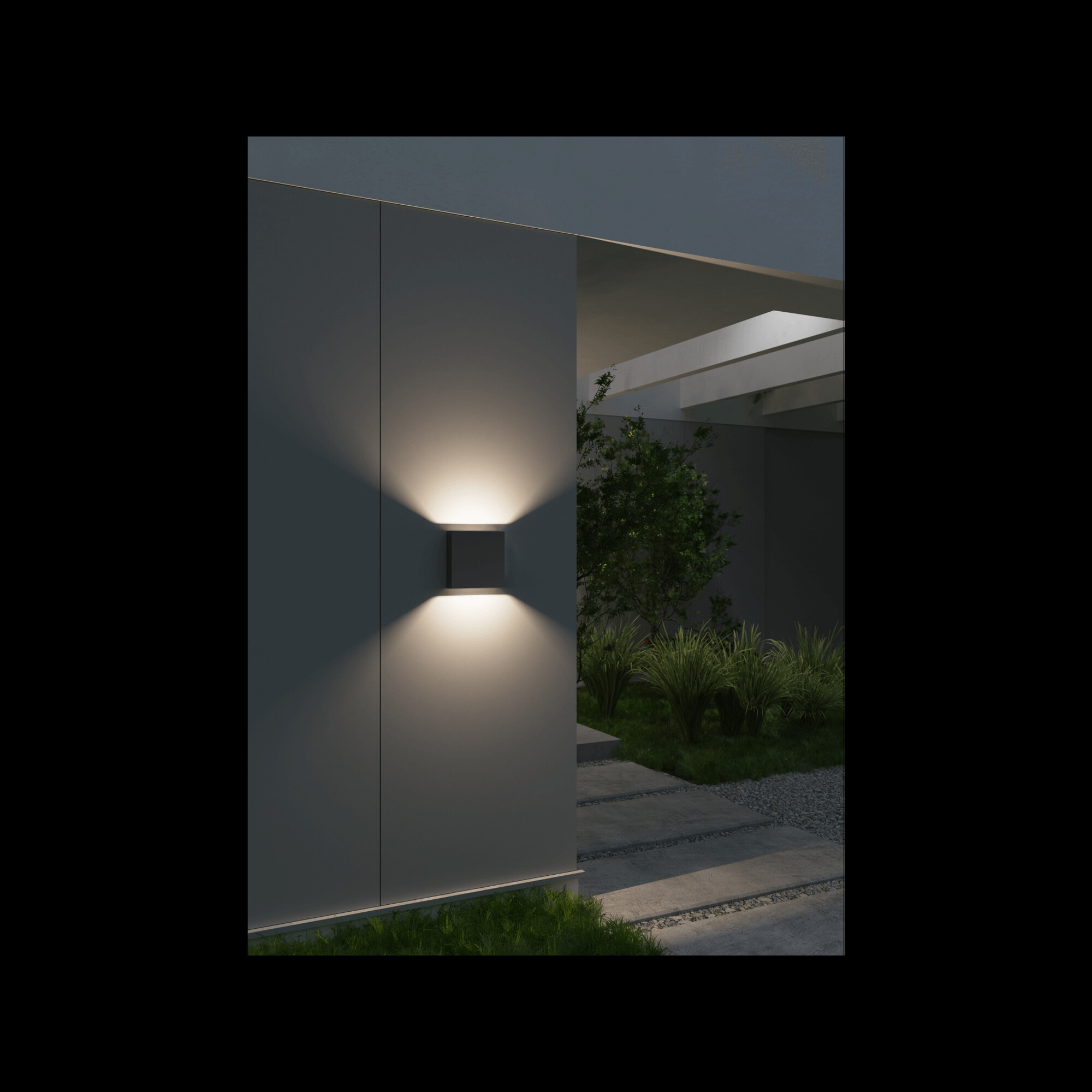 Настенный уличный светильник Форма 4Wx2-220V-WW-IP65 SWG