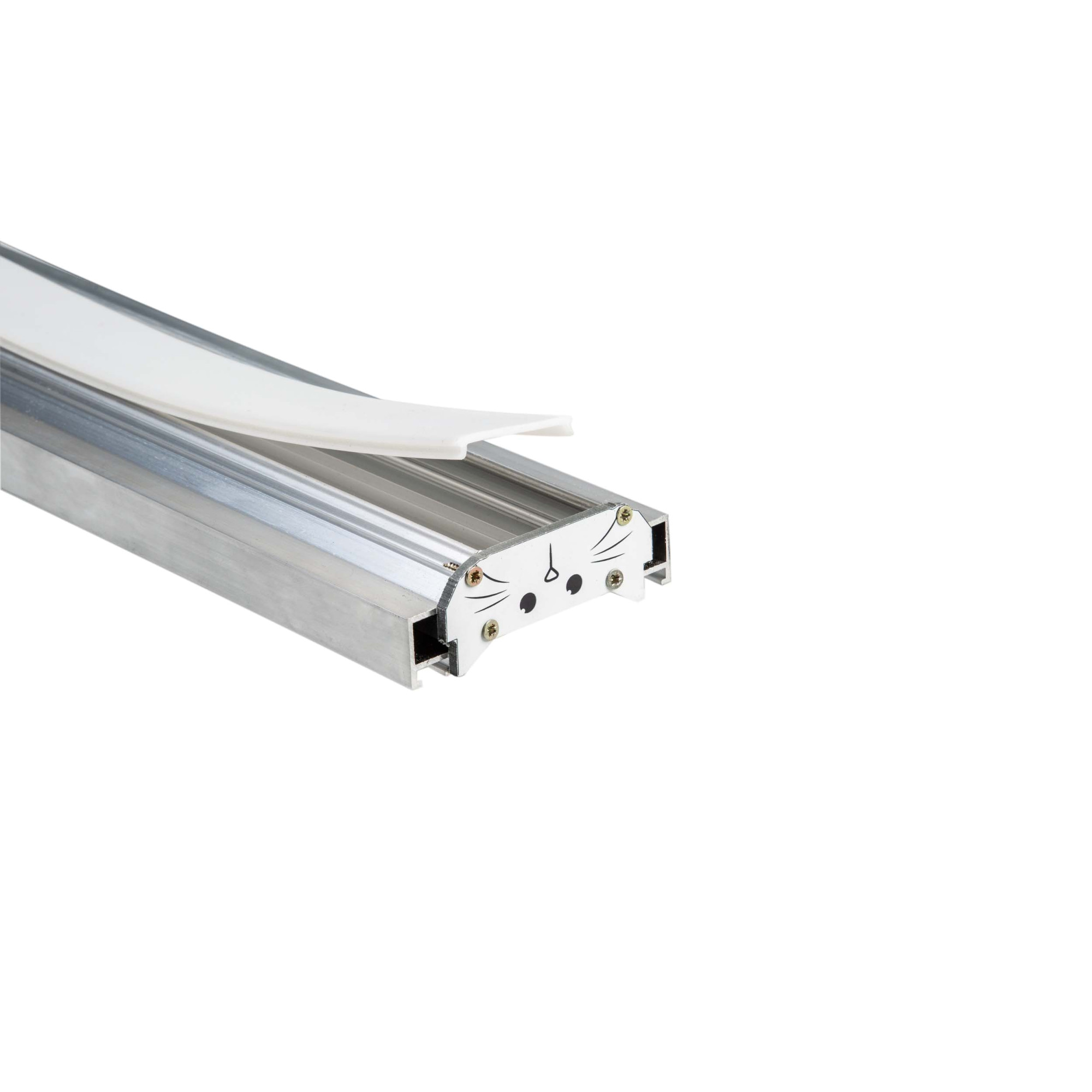 Профиль алюминиевый SWG Pro встраиваемый в натяжной потолок CAT-35, 2000 мм (с экр. и загл.) SWG