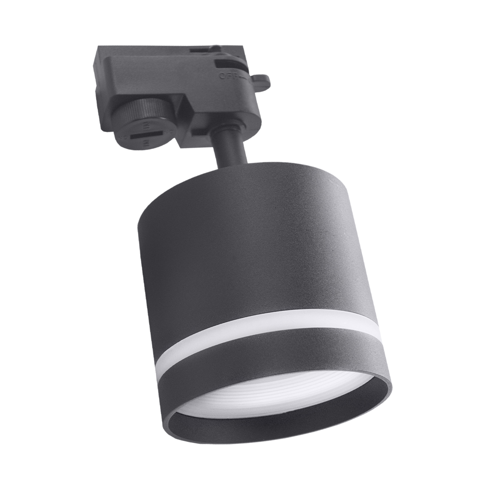 Светильник трековый однофазный под лампу GX53 с акрилом SI-STR1-GX53-1B Чёрный SignImpress