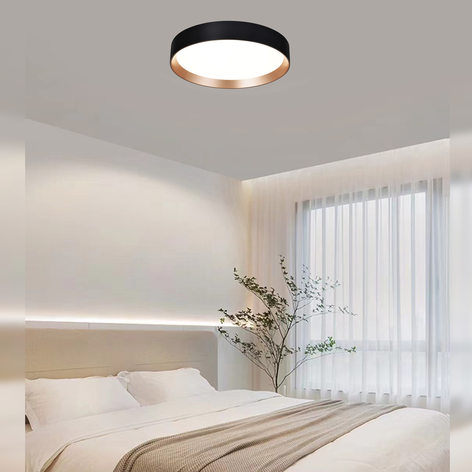 Светильник накладной светодиодный 24 Вт 4320 Лм Чёрный /Золото Signimpress