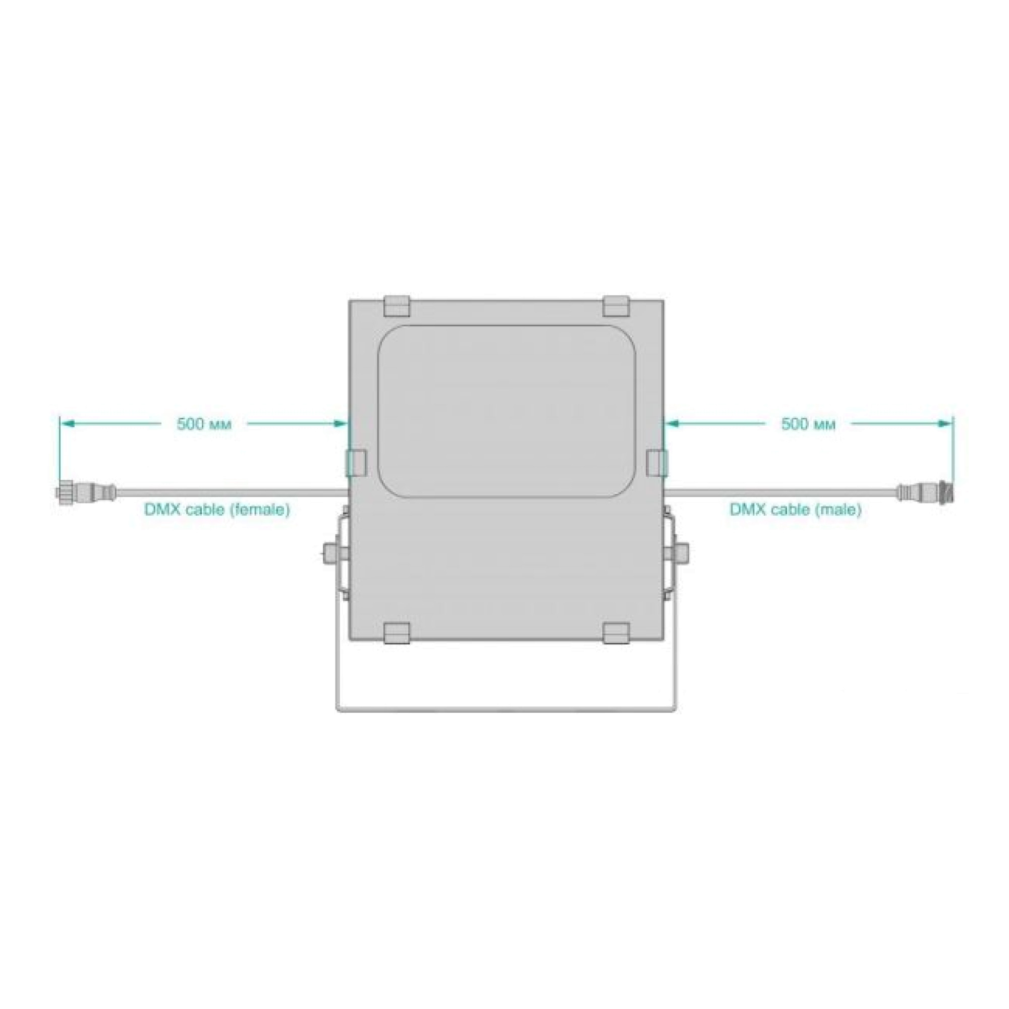 Прожектор светодиодный заливного света FF 220В 100Вт RGB DMX 120° кабель 0,5м SignImpress