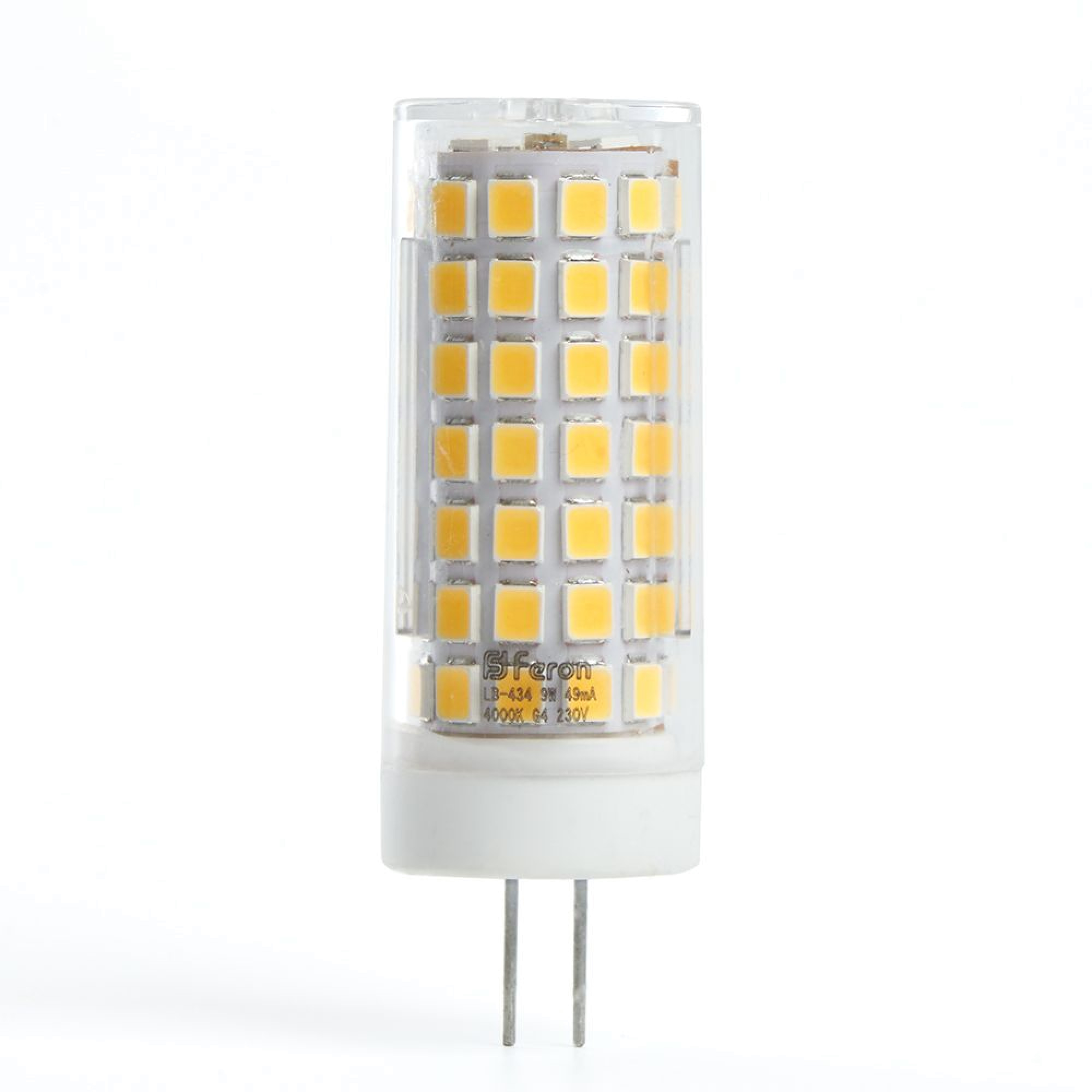 Лампа светодиодная, (9W) 230V G4 6400K JCD, LB-434 Feron