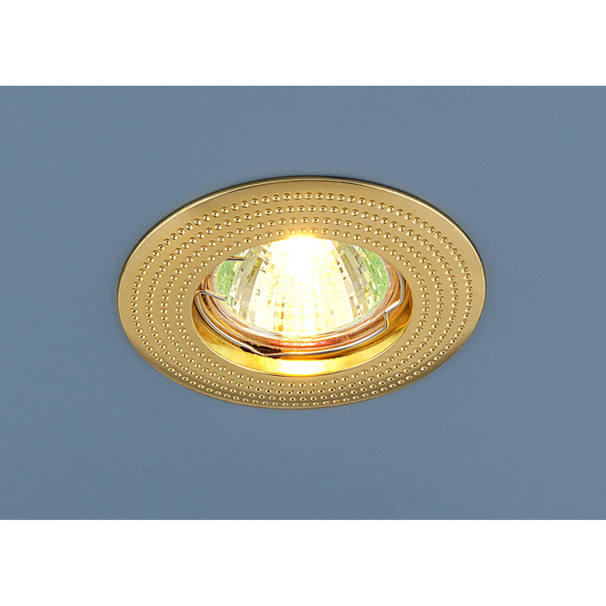 Светильник встраиваемый 601 MR16 перфорация золото Elektrostandard (распродажа)