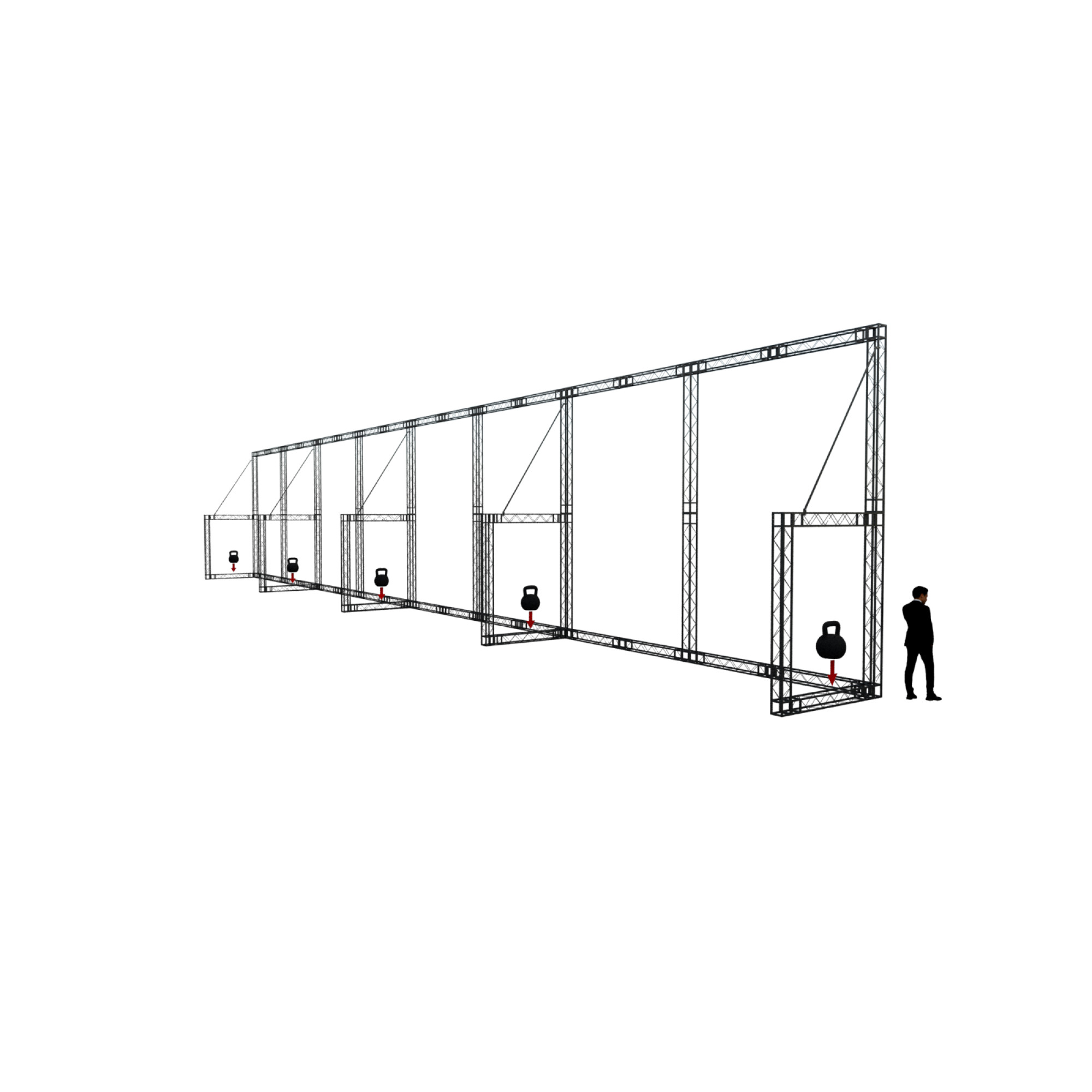 Фермы металлические Line 12*12*100cm, цвет черный, SignImpress