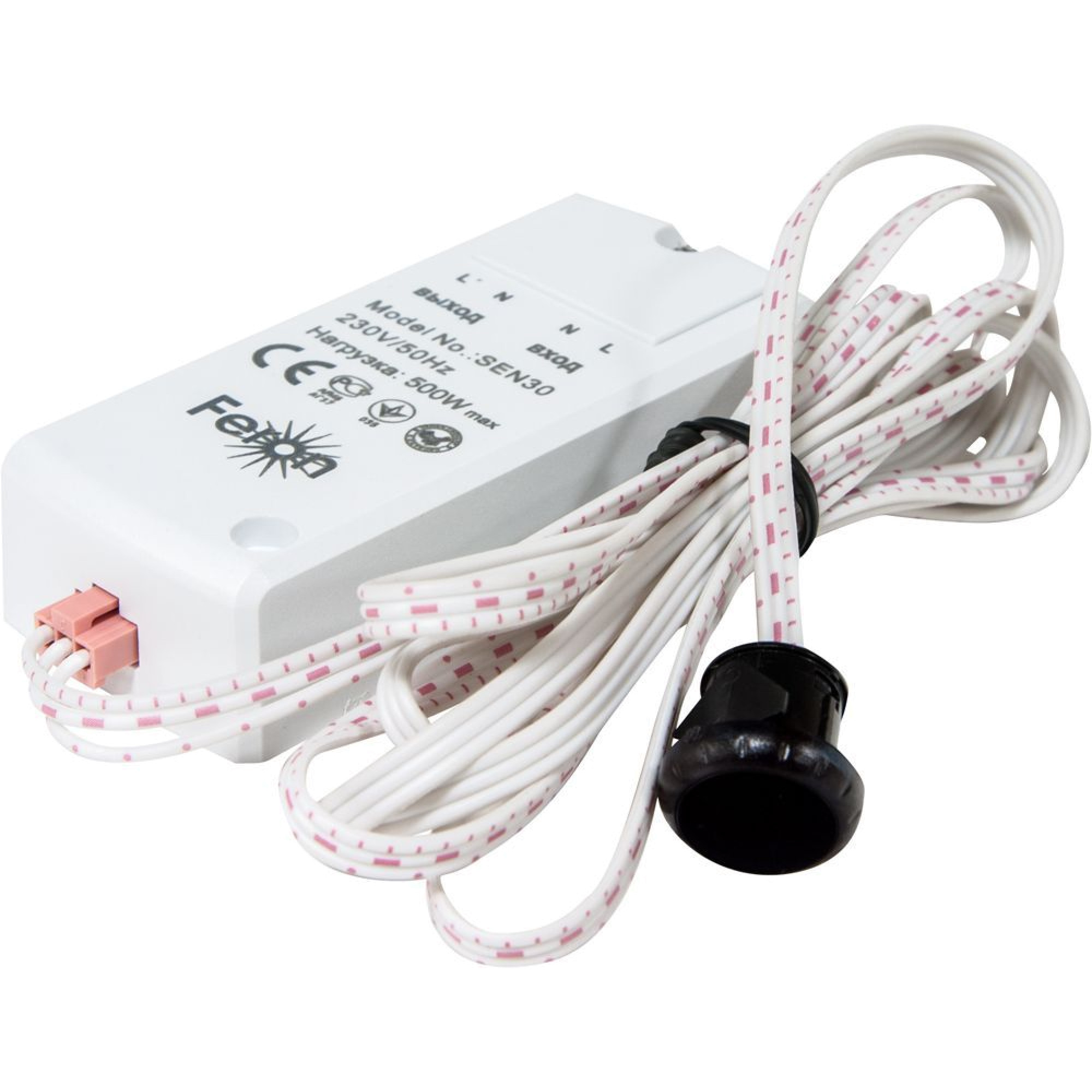 Датчик движения SEN30 230V 500W 5-8сm 30° белый Feron