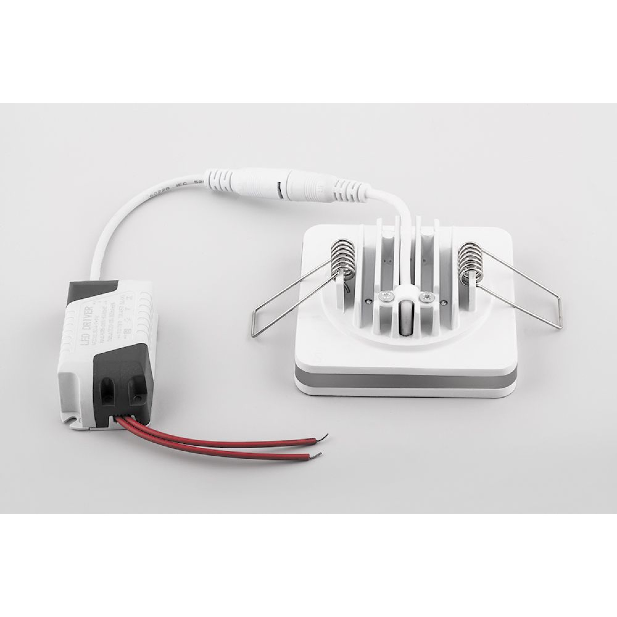 Светильник точечный квадрат AL601 7W 560Lm 4000K белый Feron