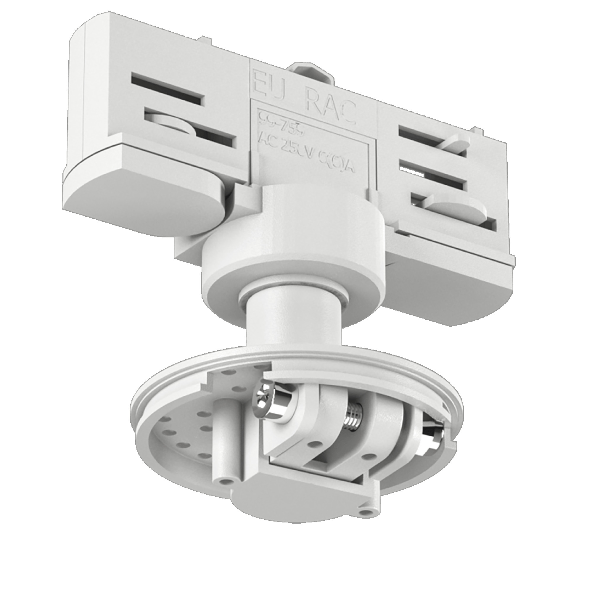 Сменное крепление М2 трековое однофазное VILLY белый SWG