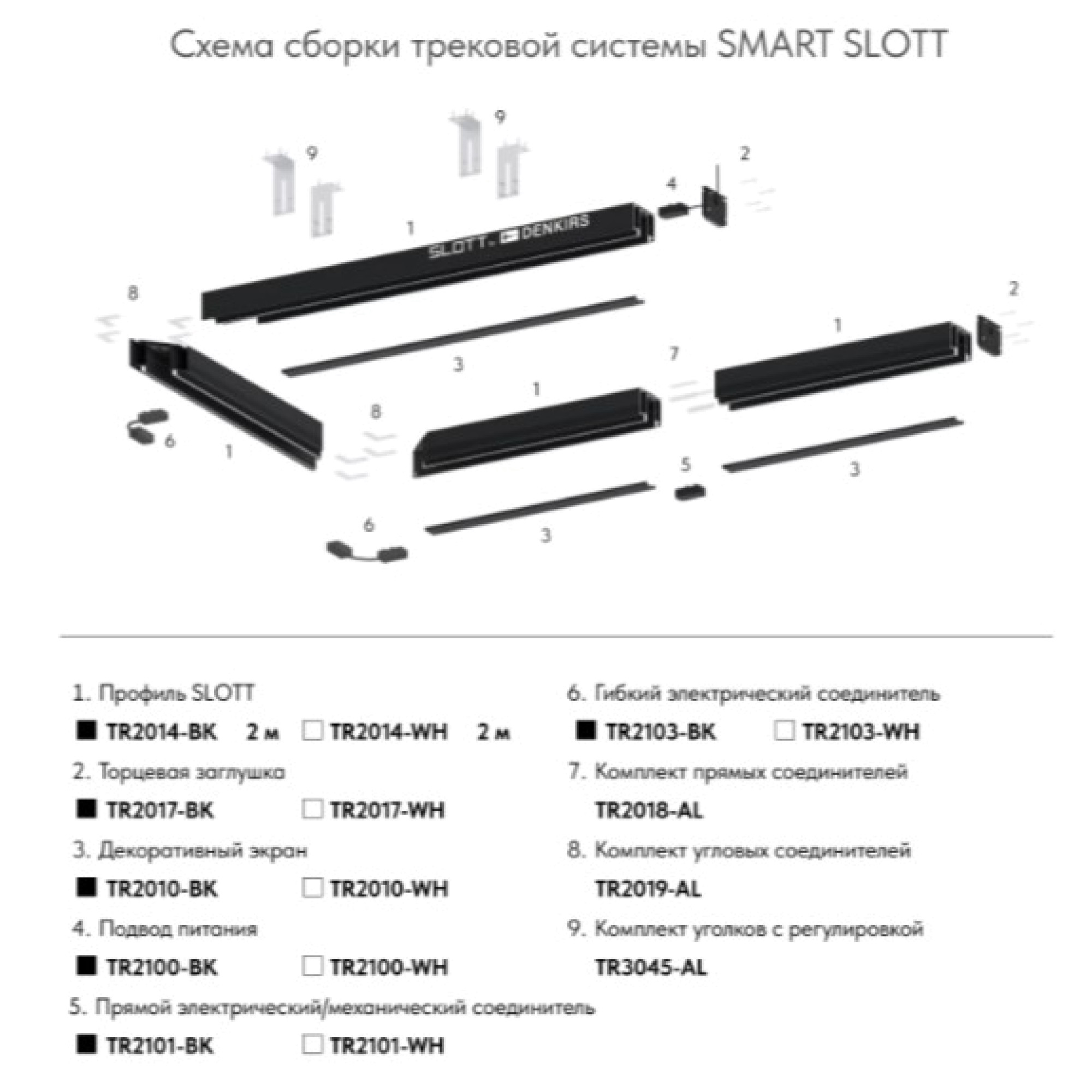 Гибкий коннектор SMART ONE TR2103-BK Denkirs