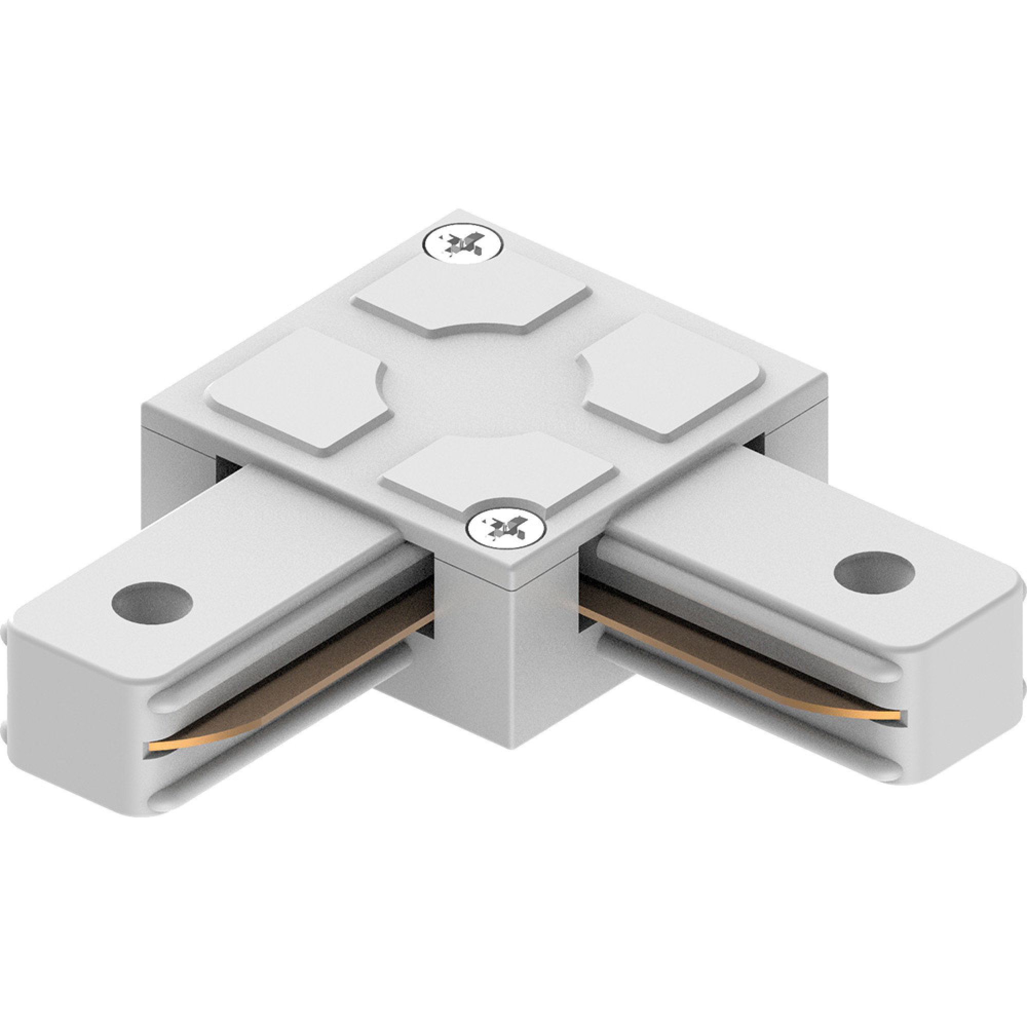 Коннектор угловой для шинопровода, белый, LD1007 для CAB1005 Feron АКЦИЯ