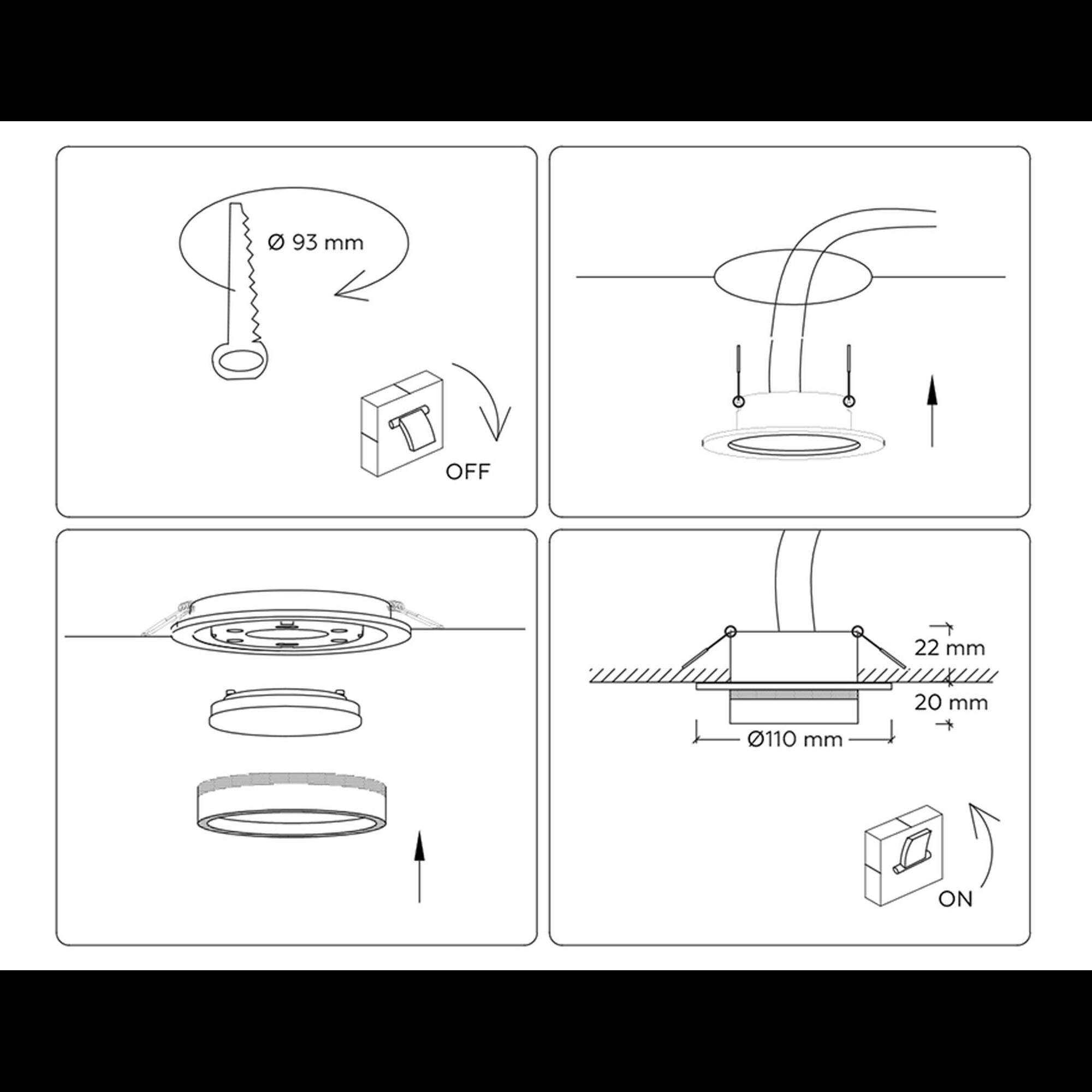 Светильник встраиваемый TN5240 WH белый GX53 D110*42 Ambrella light