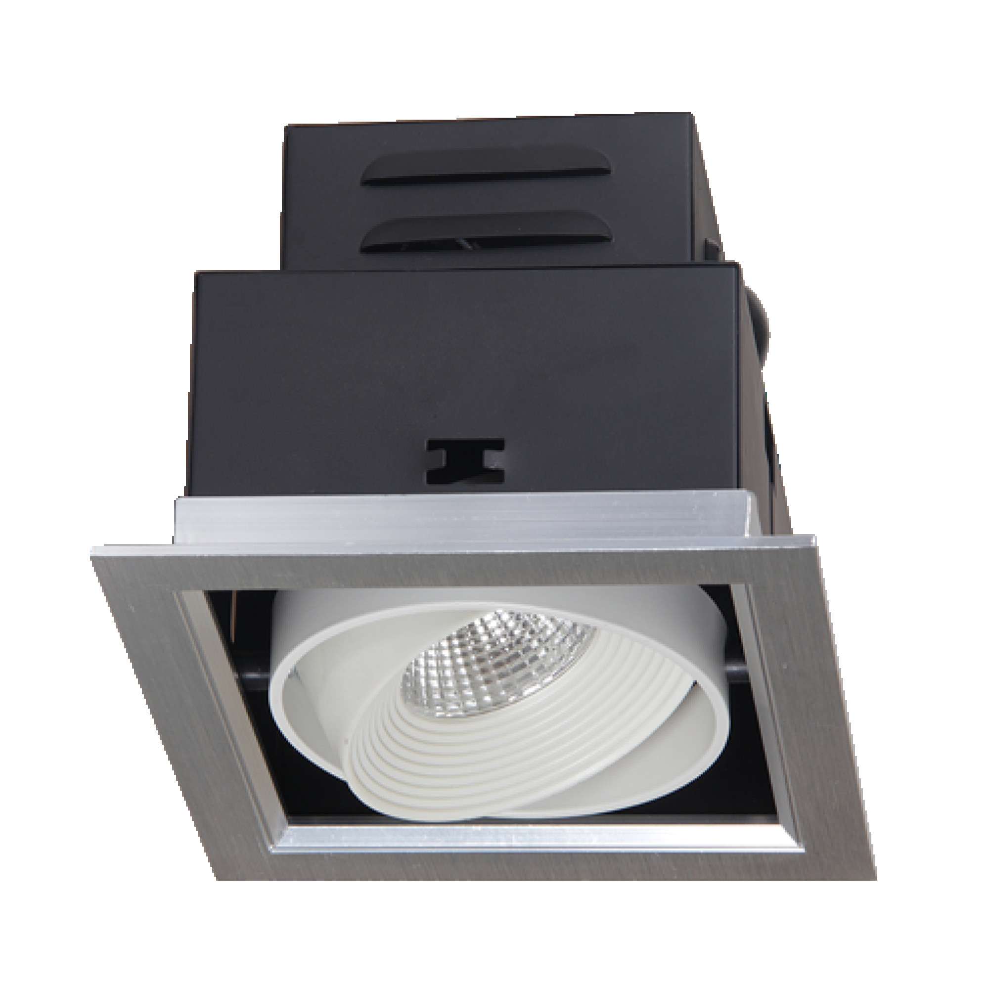 Светильник встраиваемый квадрат поворотный PSP- S 111 1*9W 4000K 24* GREY карданный IP 40 Jazzway