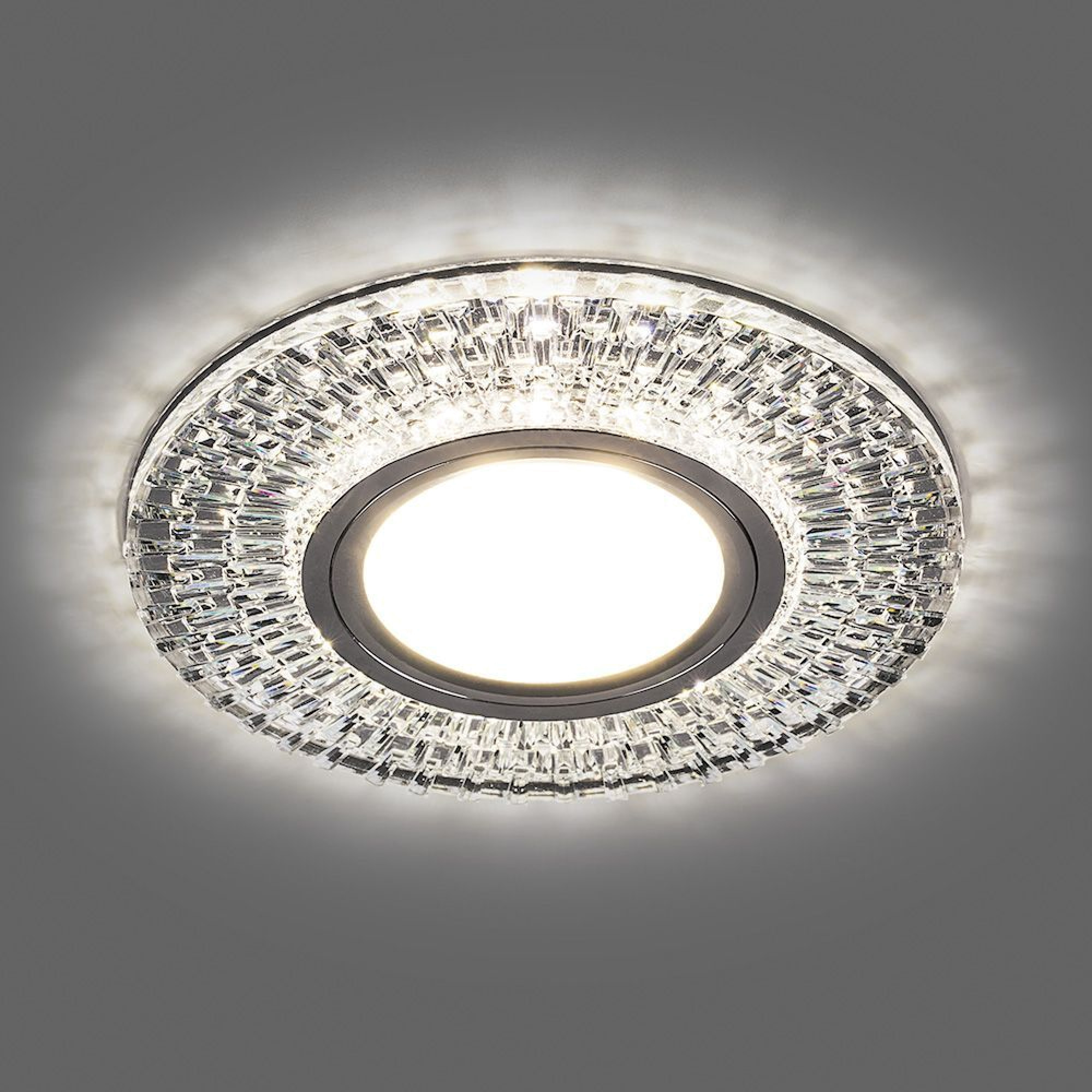 Светильник встраиваемый с подсветкой 15LED*2835 SMD 4000K, MR16 50W G5.3, прозрачный CD943 Feron