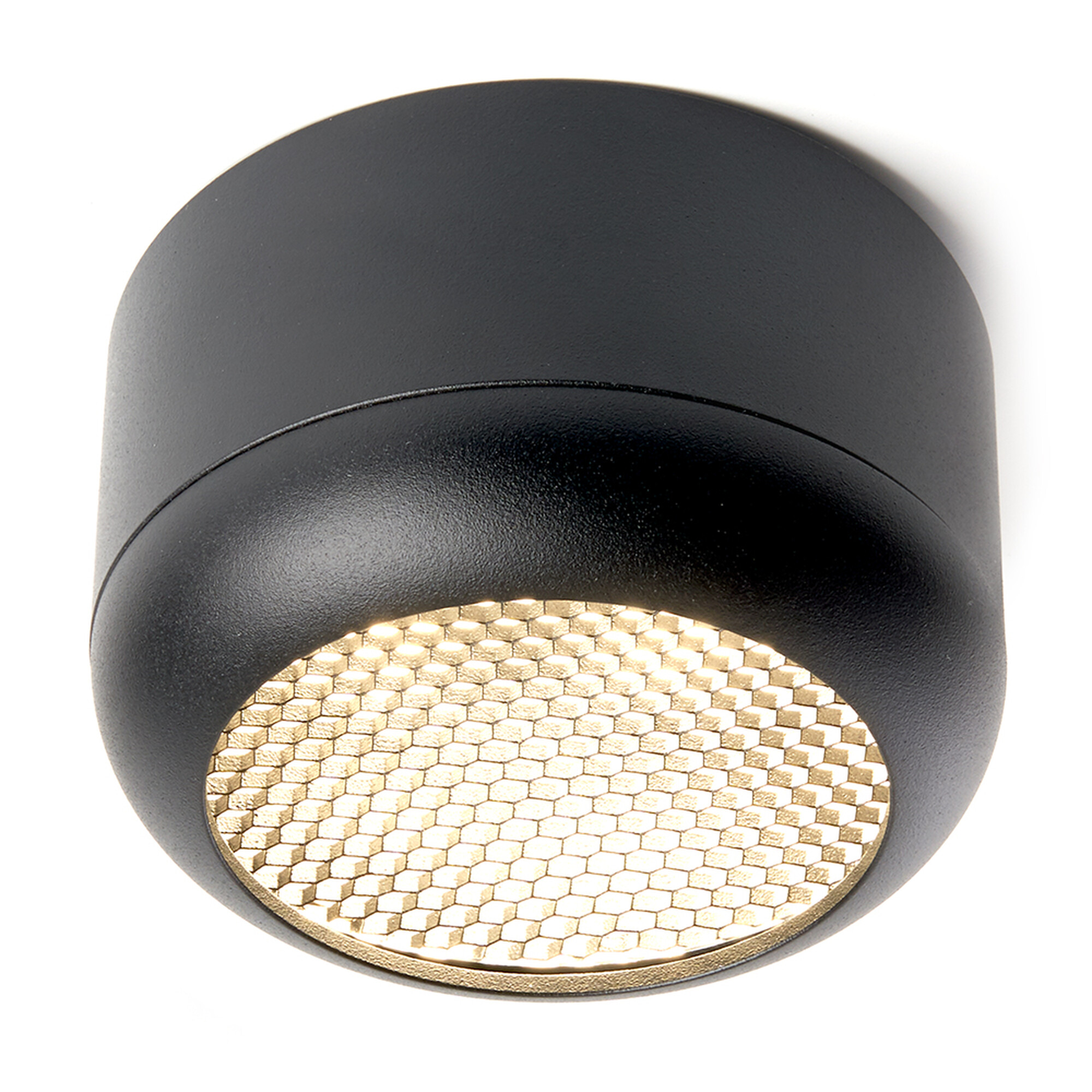 Светильник потолочный HL364 Barrel ECHO 12W, 230V, GX53, чёрный Feron