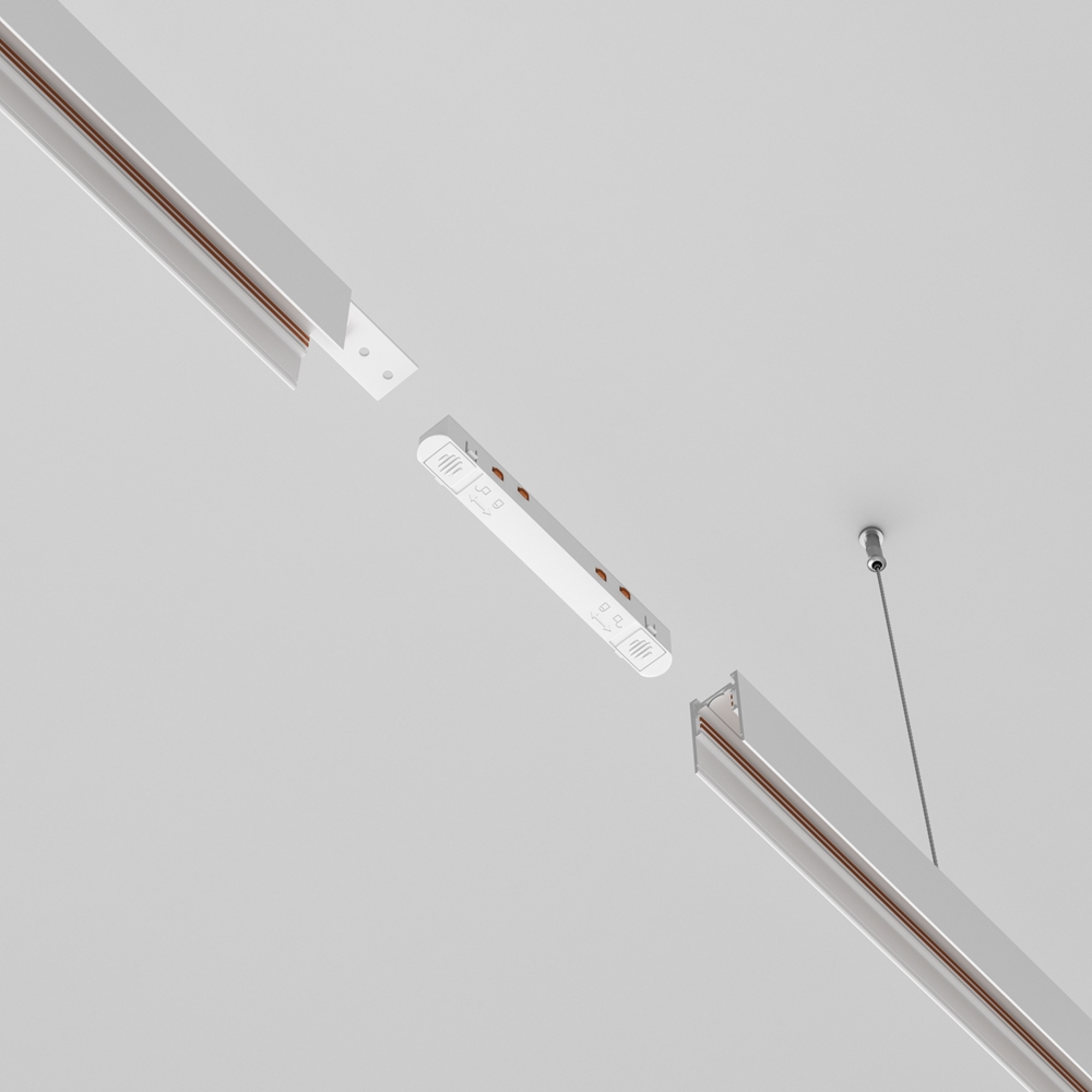 Коннектор питания прямой Exility белый Maytoni