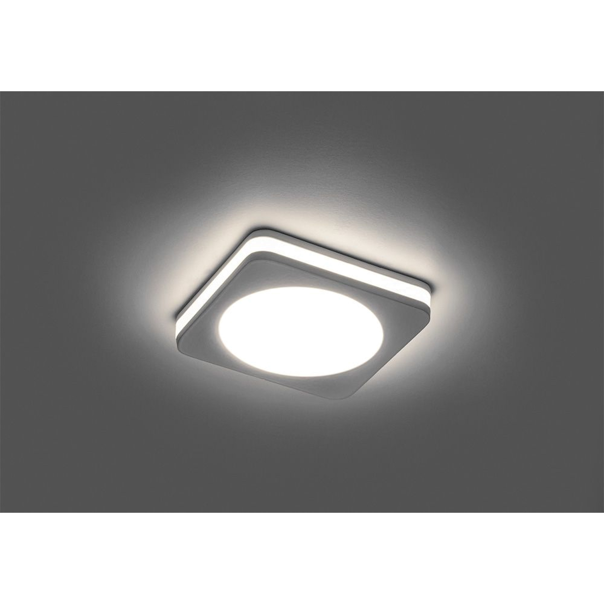 Светильник точечный квадрат AL601 7W 560Lm 4000K белый Feron