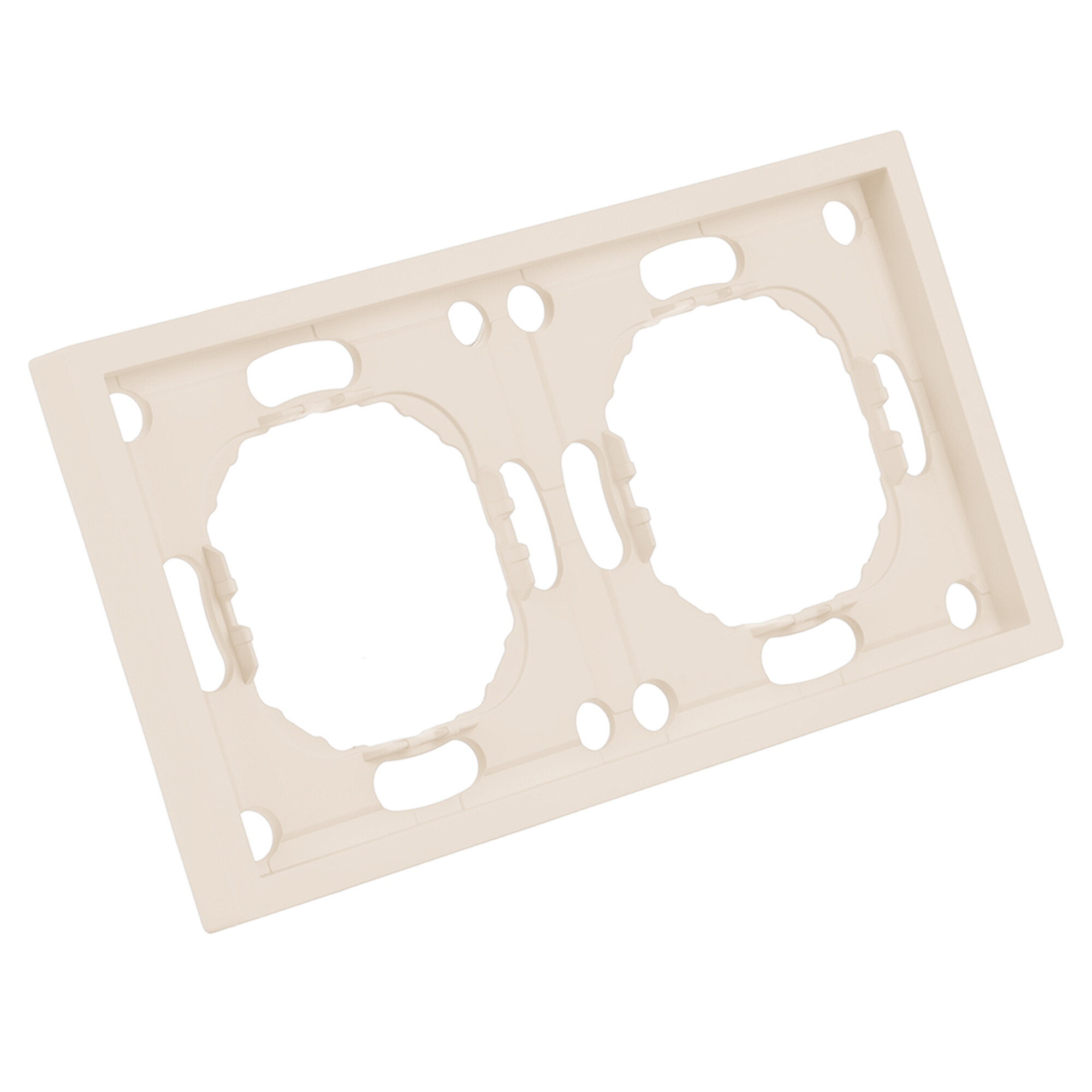 Рамка 2-местная, серия Эмили, PFR00-5002-08, кашемир, soft touch