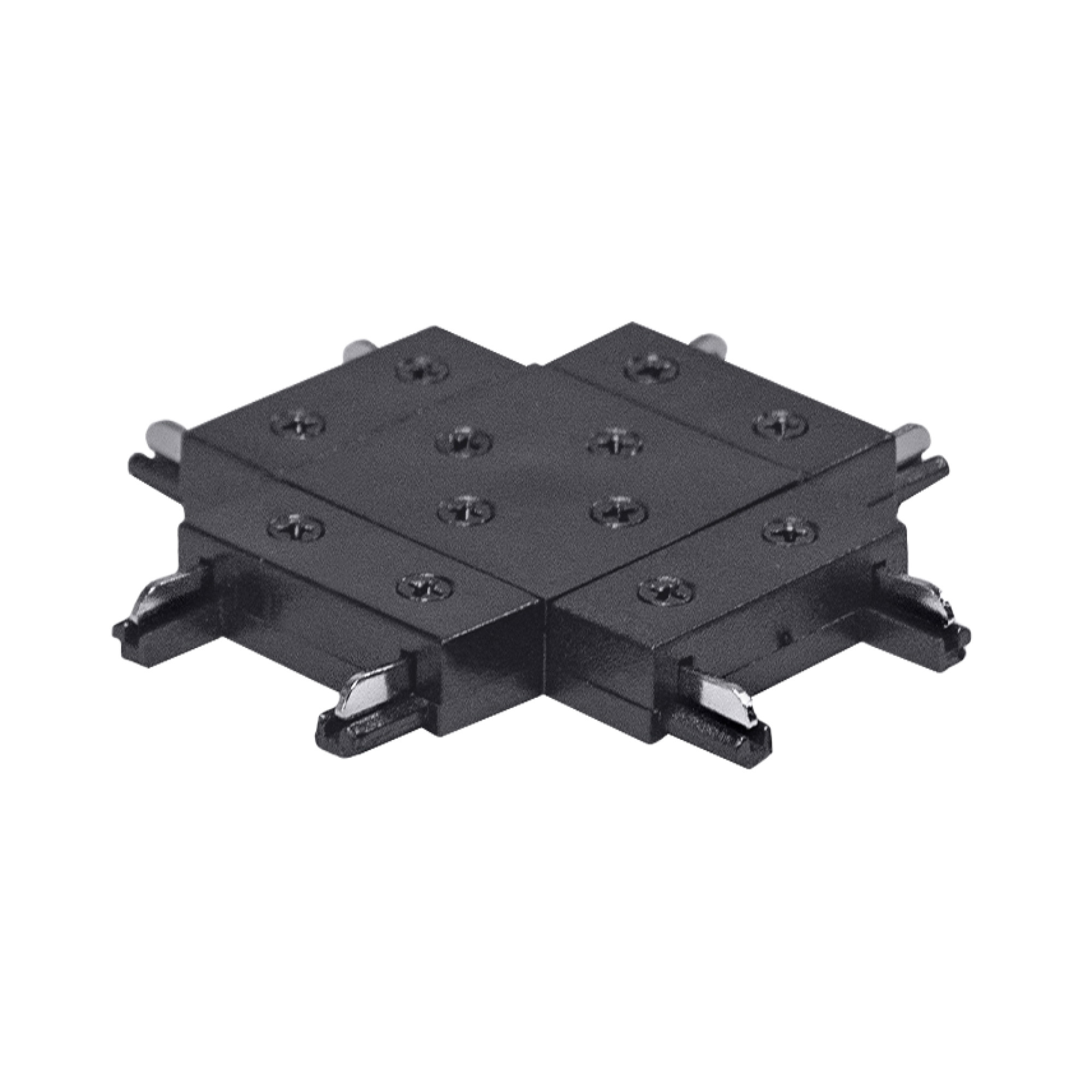 Коннектор X образный к шинопроводу однофазному магнитному Thin Чёрный SignImpress