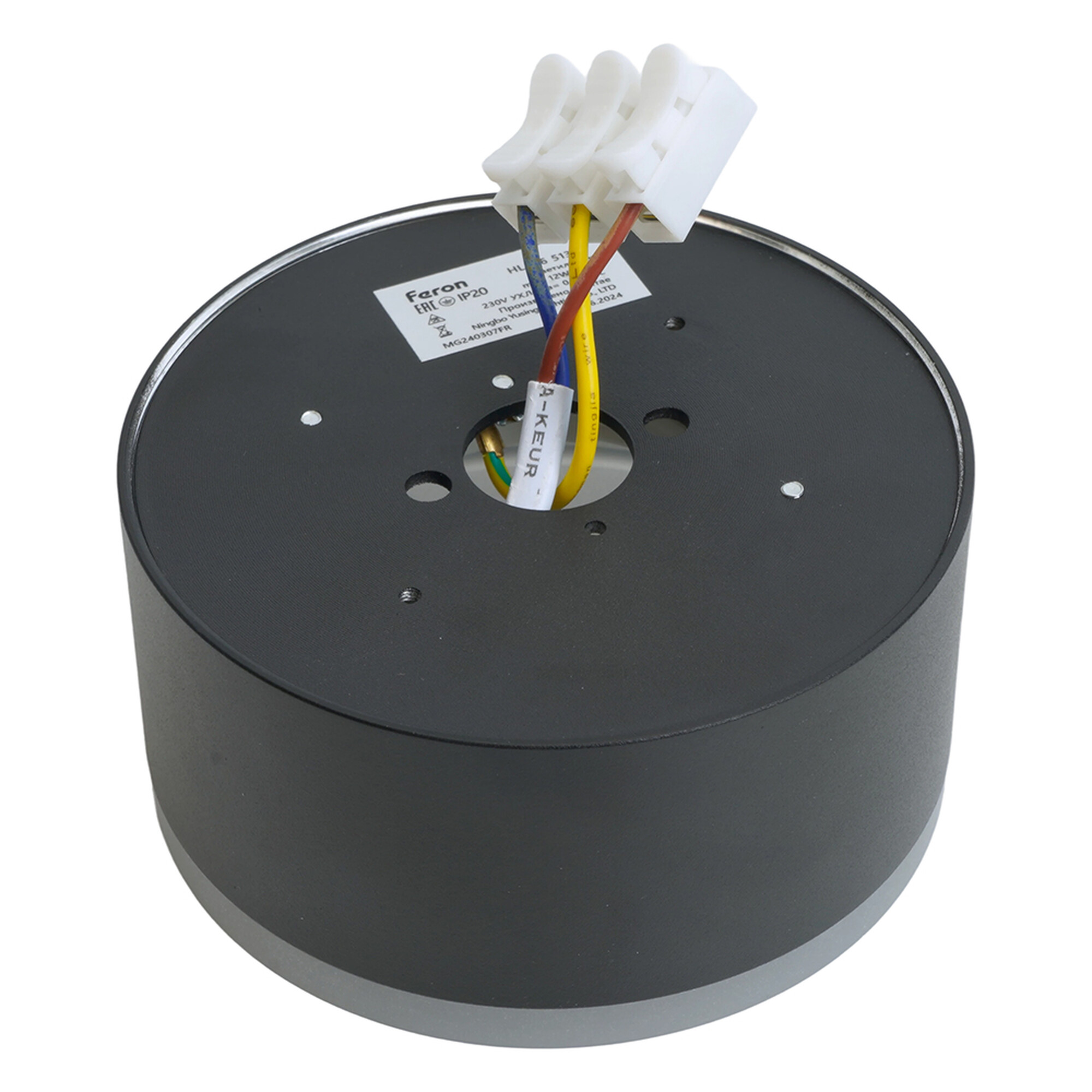 Светильник потолочный HL456 12W, 230V, GX53, черный Feron
