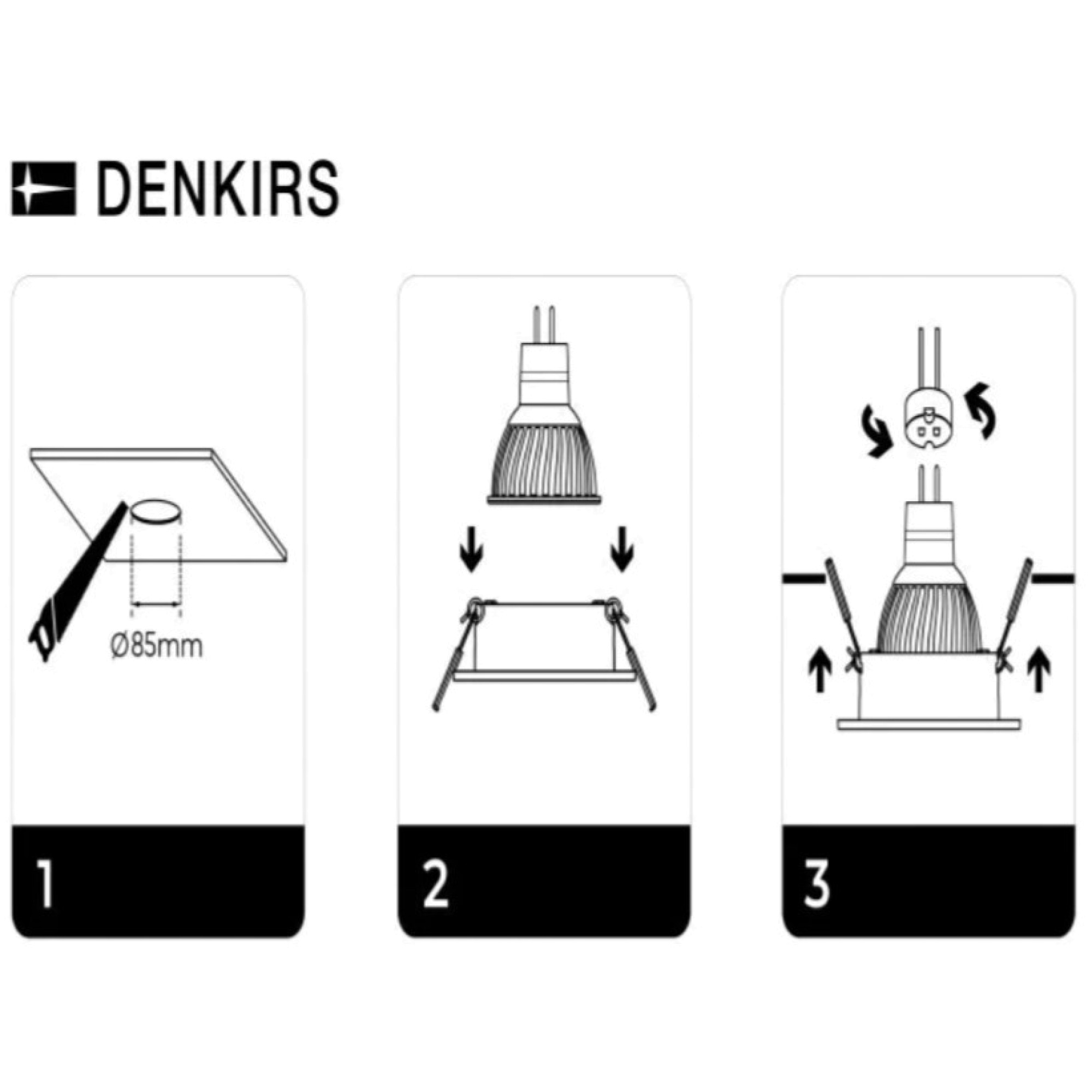 Точечный встраиваемый светильник DK3026-WH Denkirs