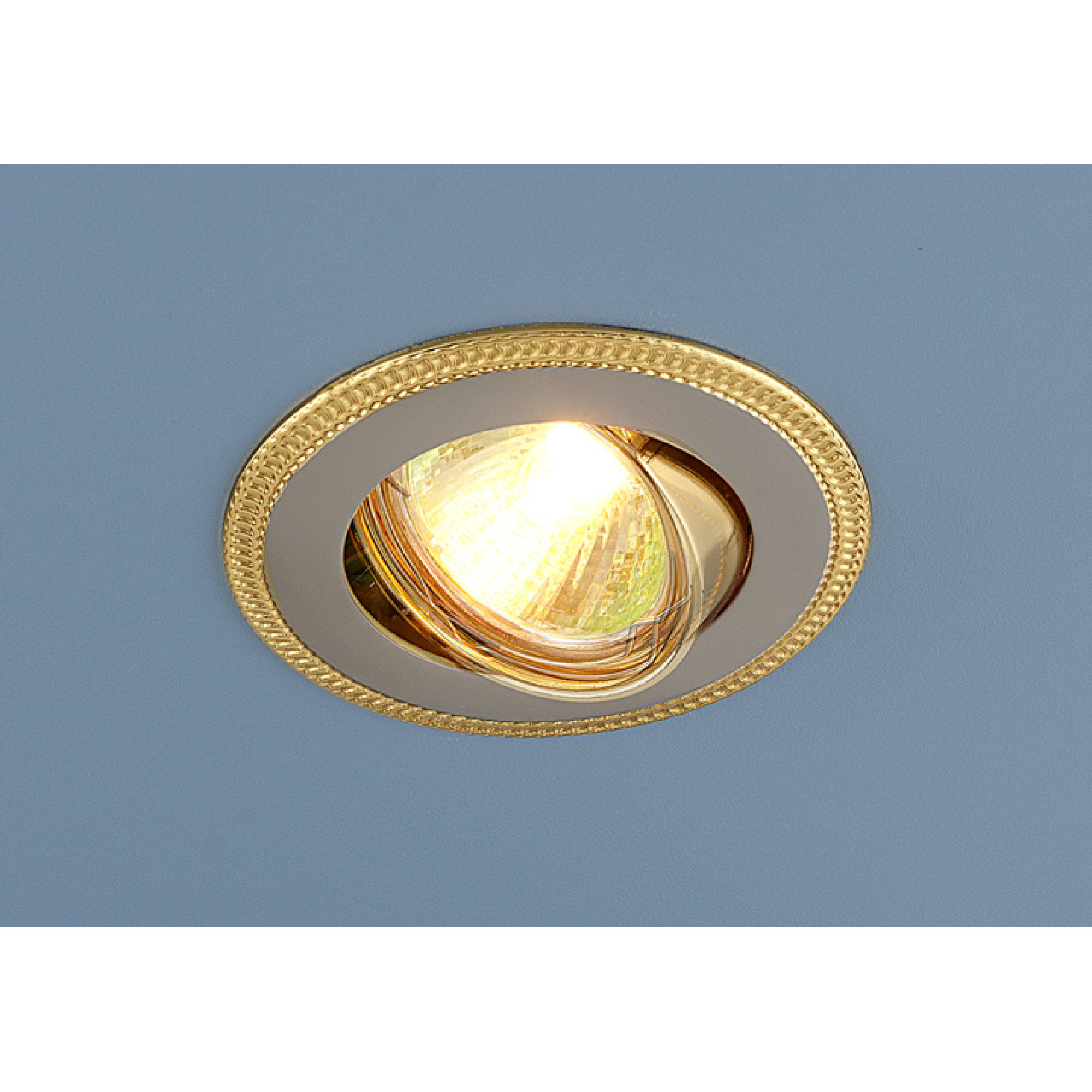 Светильник встраиваемый поворотный 870 MR16 перл. серебро/золото Elektrostandard (распродажа)