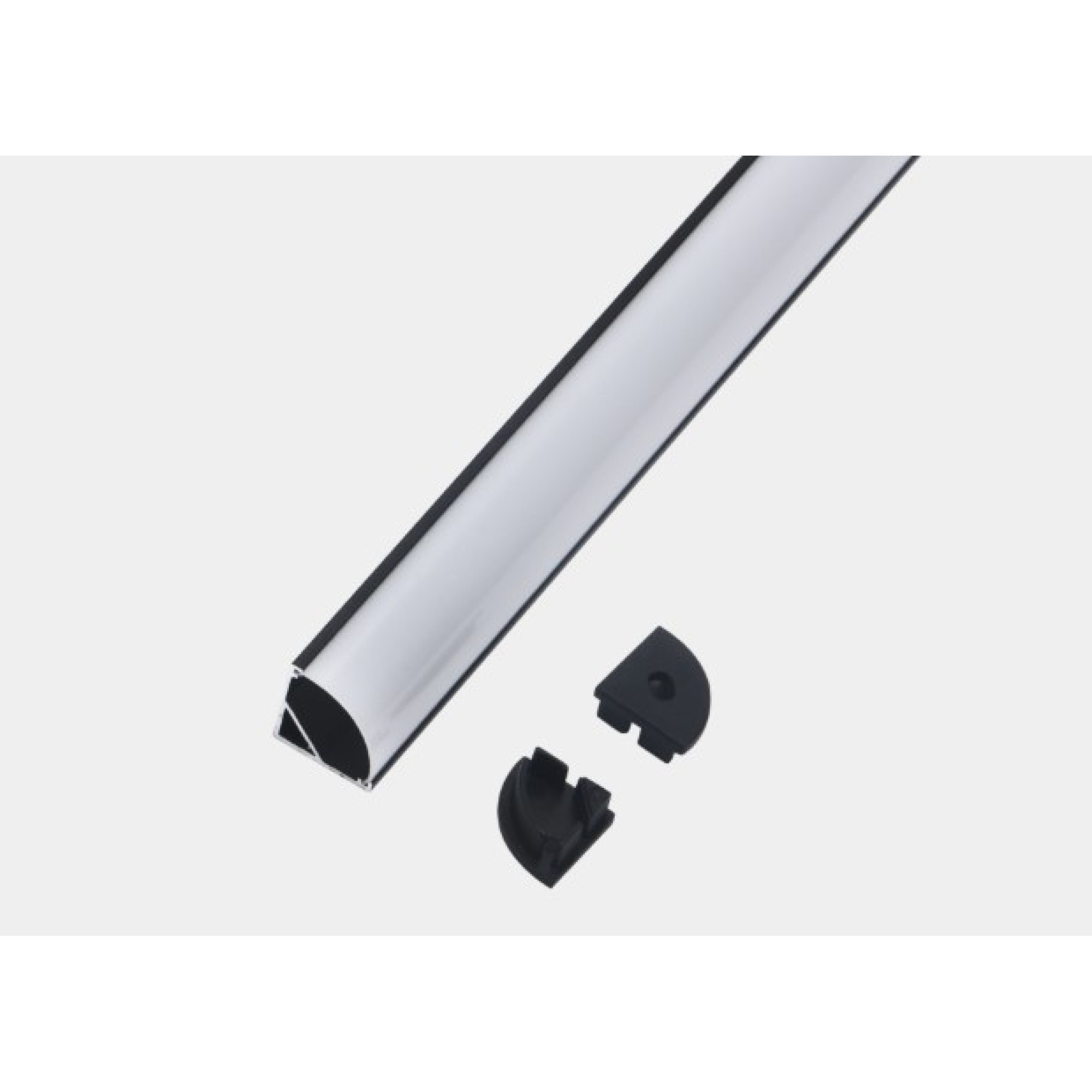 Алюминиевый профиль угловой черный 2 м SF-1616-BL SWG