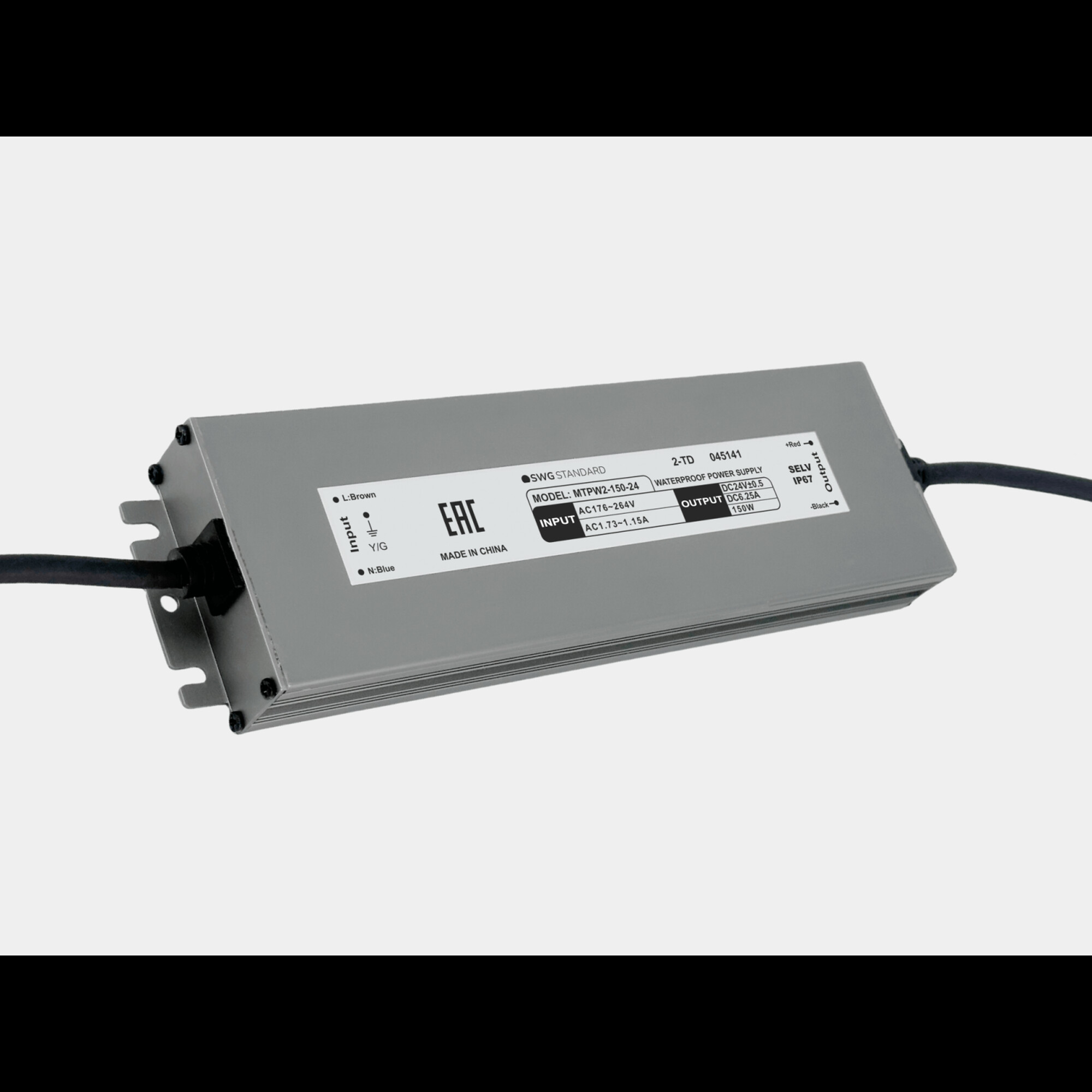 Блок питания MTPW2, 150W влагозащитный IP67, 24V, MTPW2-150-24 SWG