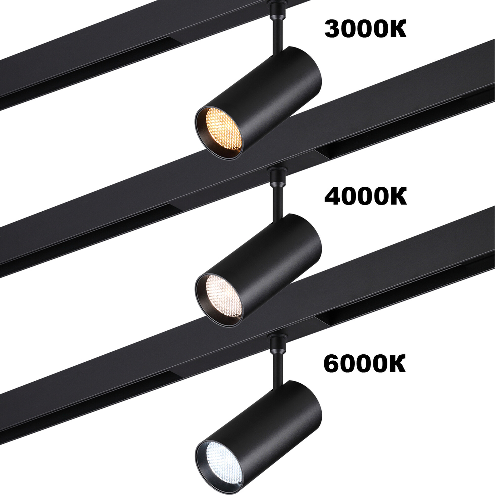 359956 PORT NT25 220 черный Трековый светильник с переключ. цв. темпер. IP20 LED 3000К4000К6000К 12W 90-240V VECTOR Novotech