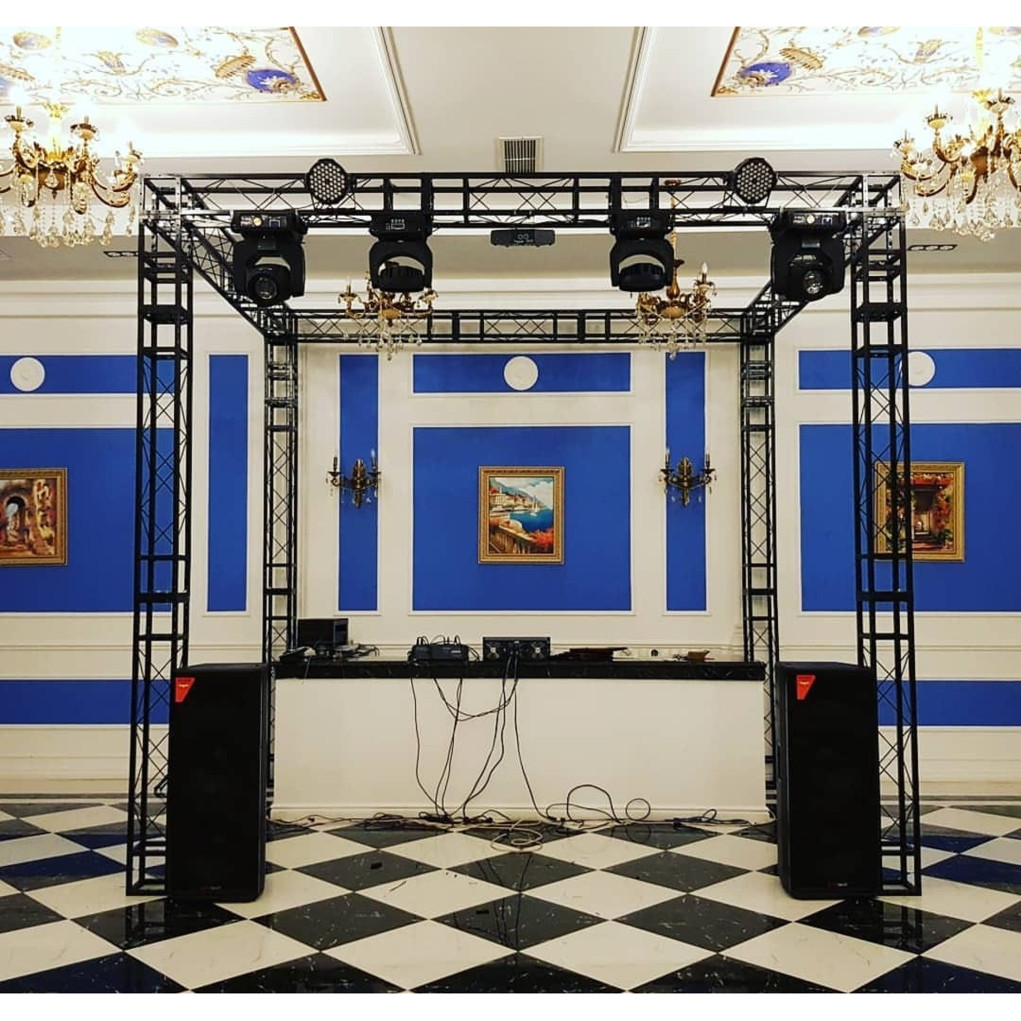 Фермы металлические Line 22*22*300cm, цвет черный, SignImpress