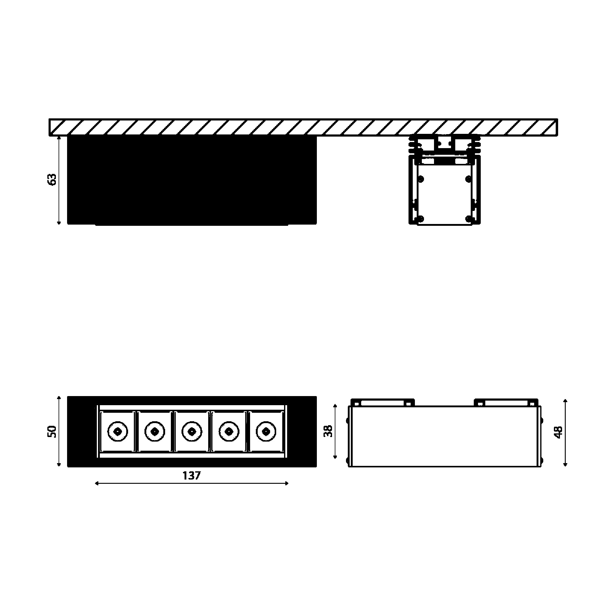 Светильник трековый SY 10W Черный 4000К  SY-601221-BL-10-NW SWG