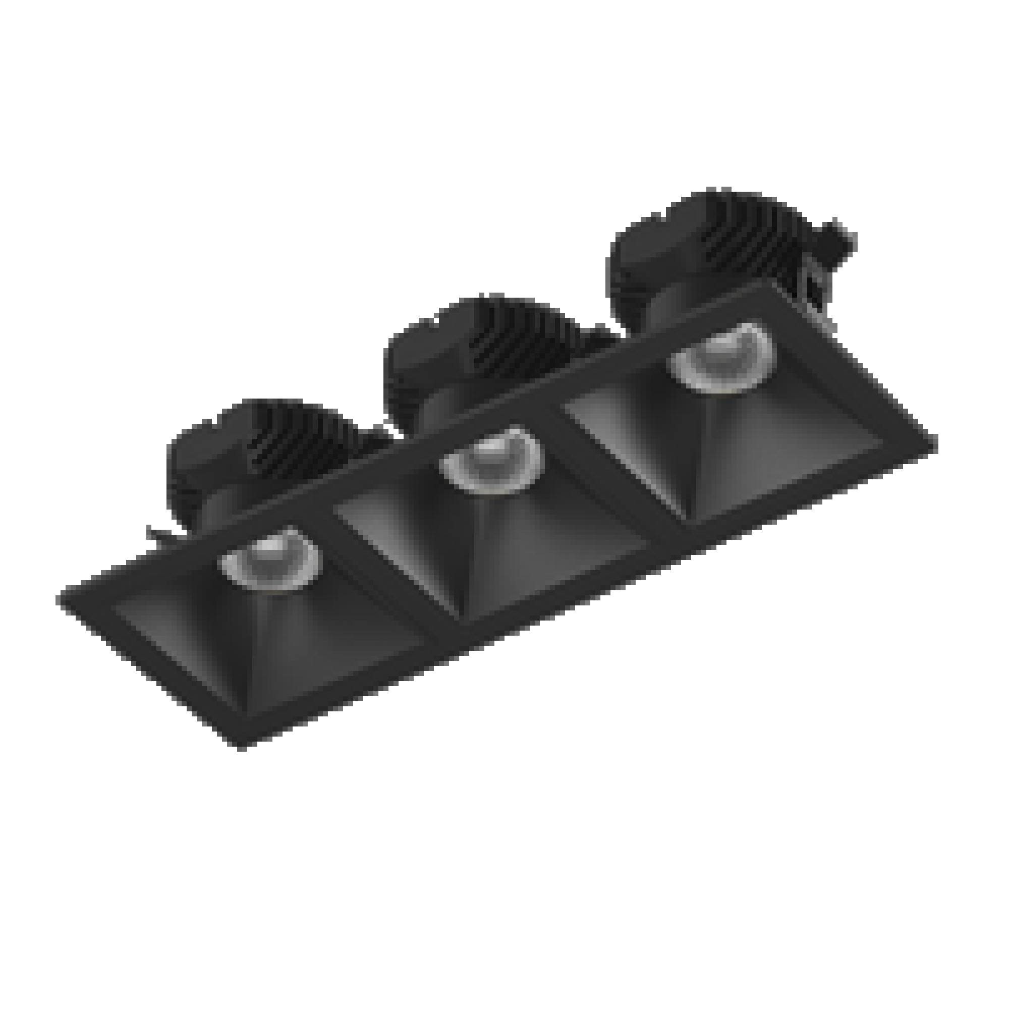 Рамка тройная квадрат для COMBO 3, черная SWG