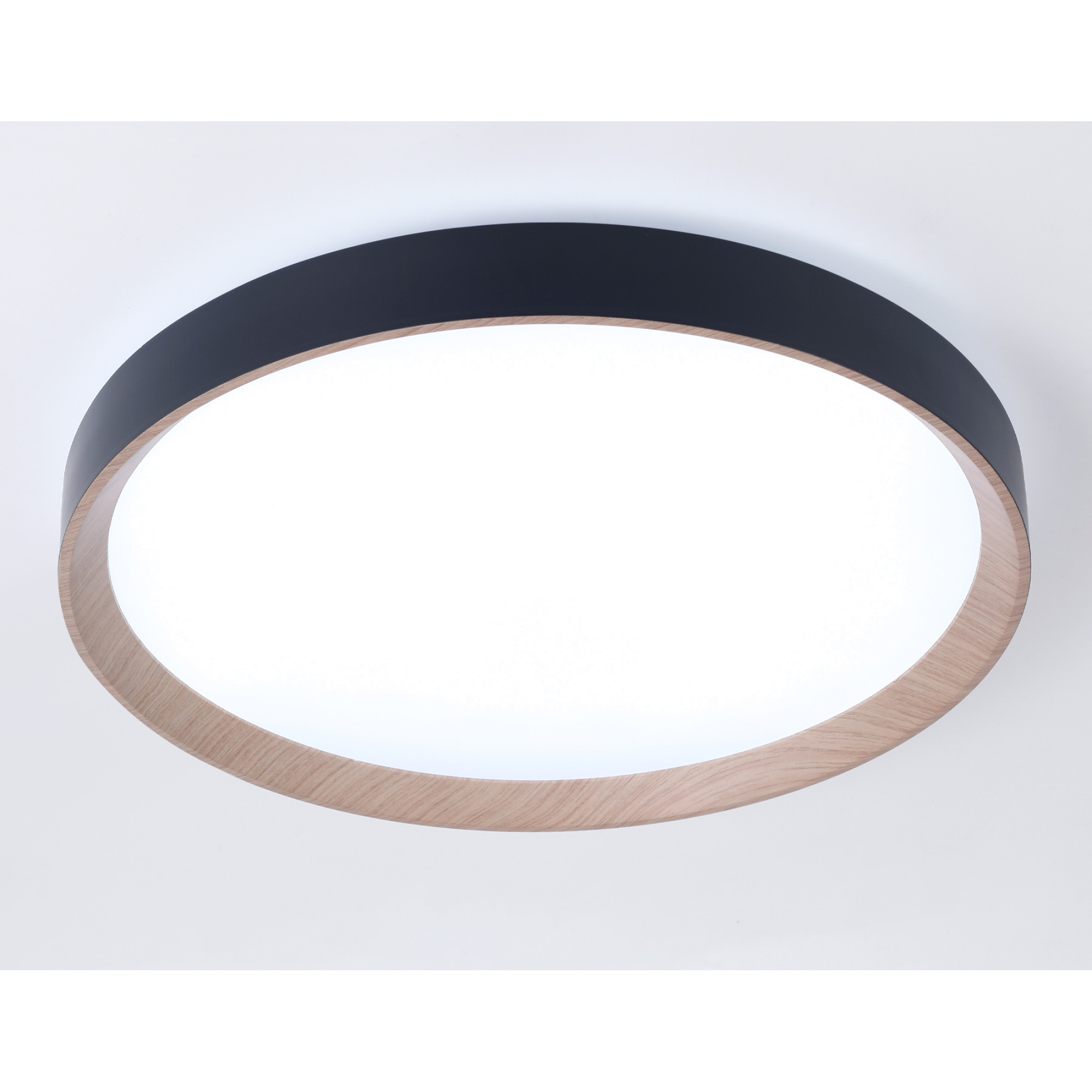 Потолочный светильник черный/светлое дерево IP20 60W D490*80 (ПДУ ИК) Ambrella light