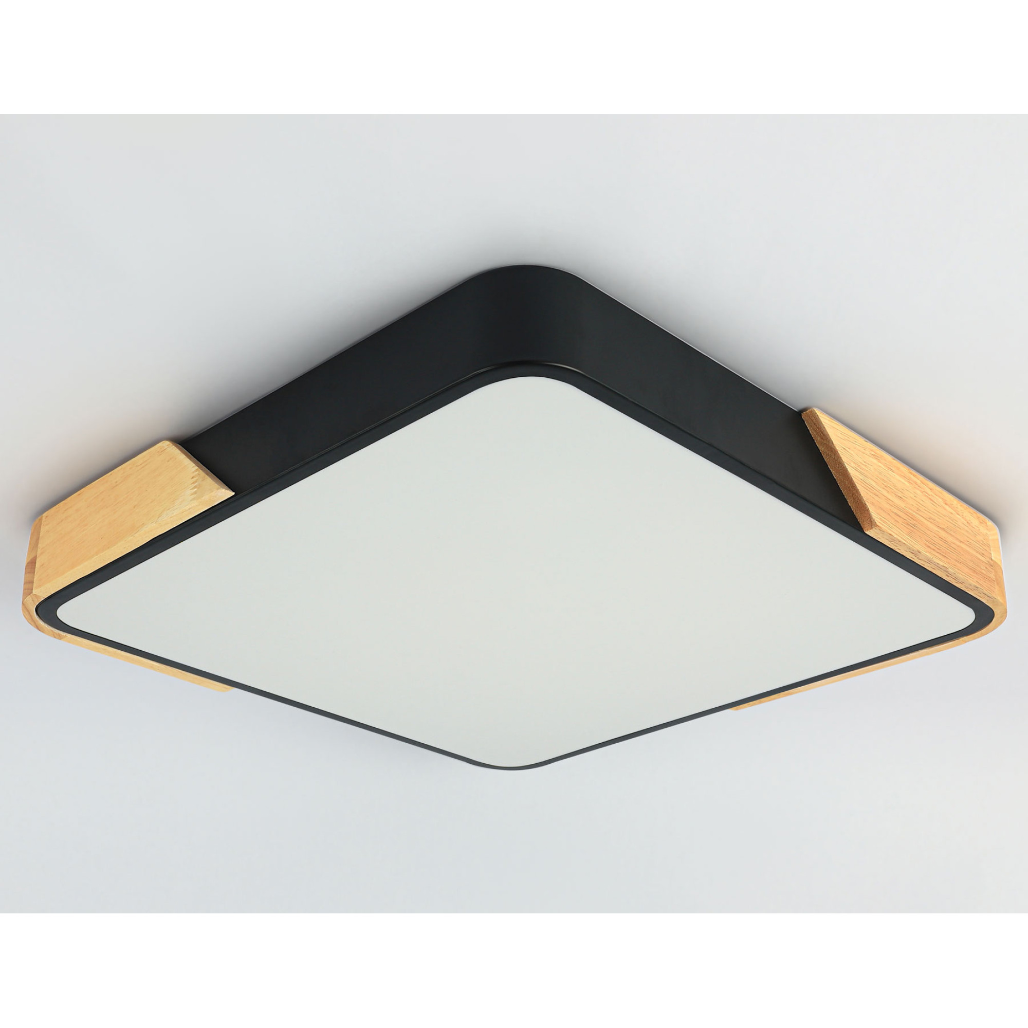 Потолочный светильник черный/светлое дерево 45W 5000K 500*500*50 (без ПДУ) Ambrella light