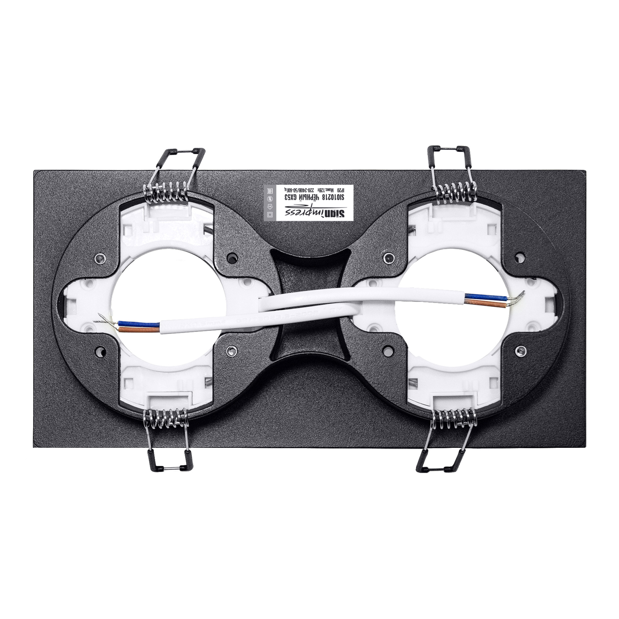 Светильник встраиваемый GX53 с акрилом прямоугольник 010218 Чёрный SignImpress