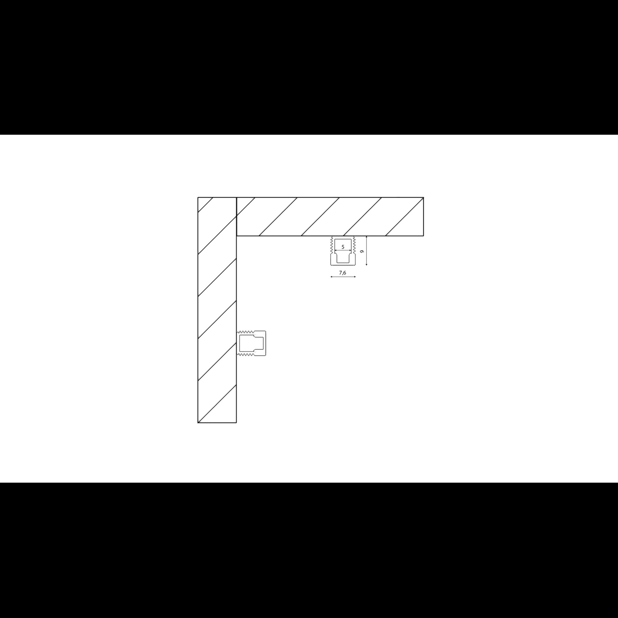 Алюминиевый профиль SF-0709, накладной П-образный 2м SF-0709, профиль накладной П-образный SWG