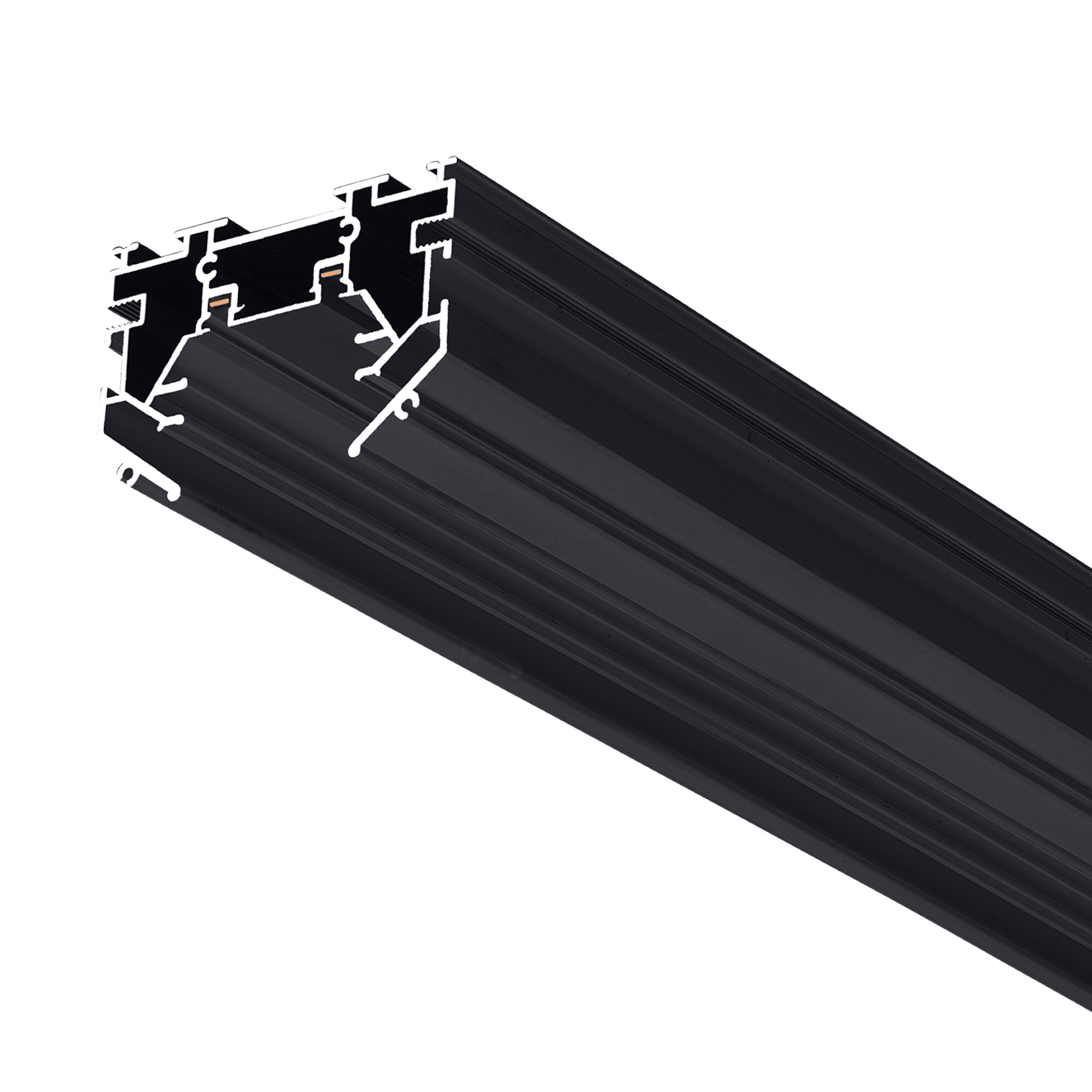 Шинопровод 1фаза встраиваемый Stretch 24/48В для магнитных треков Чёрный 2м SignImpress