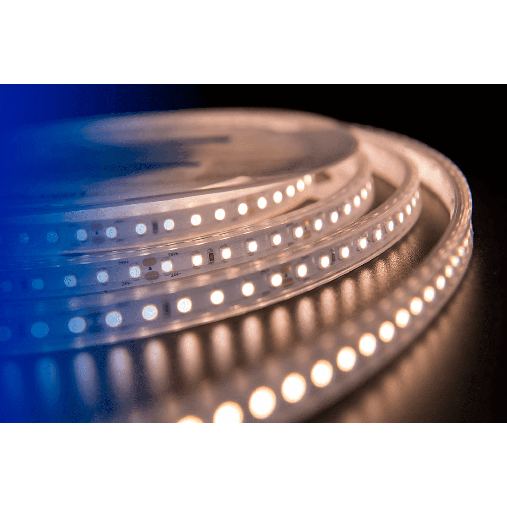 Лента светодиодная LUX3528 120LED/м 9,6Вт/м 24В IP65 Цвет:Теплый белый (2700K) (1метр) SWG