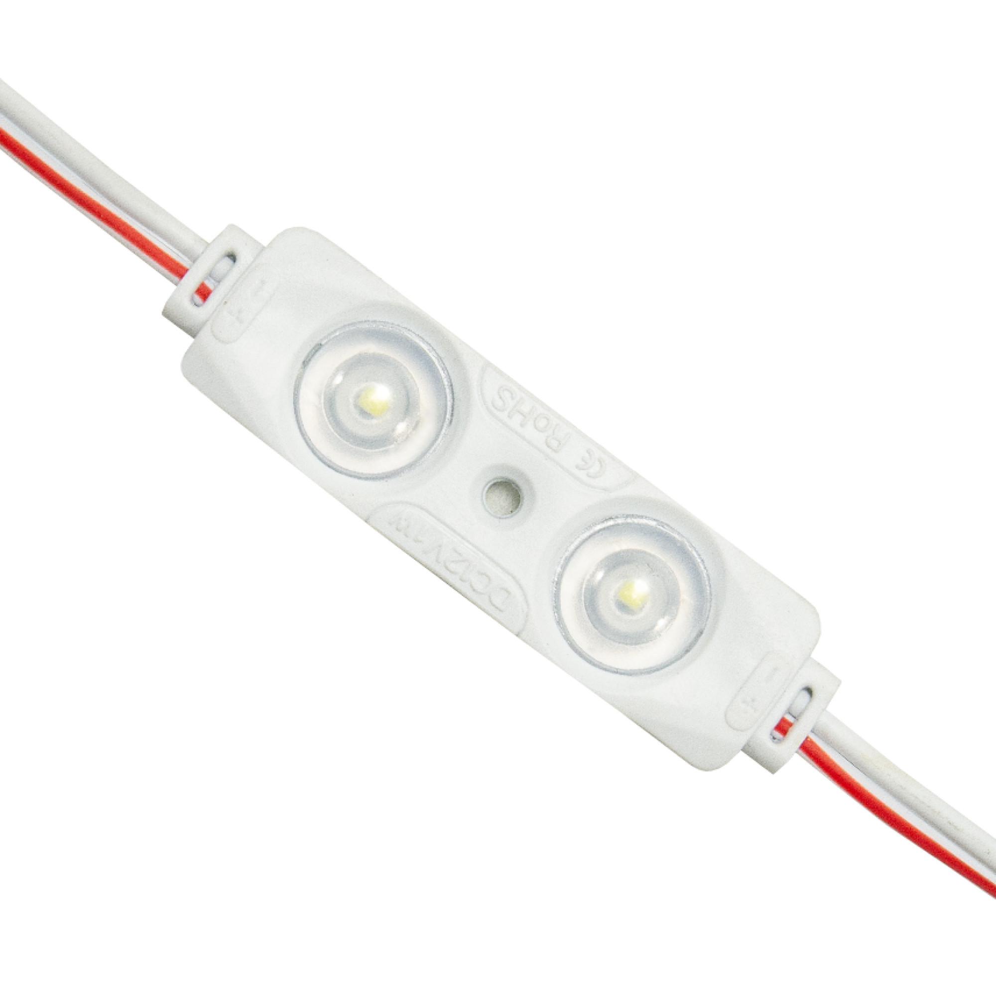 Модуль светодиодный 2 SMD 2835 1Вт 70Лм 10000-15000K (с линзой 160) 3M -1шт. SignImpress