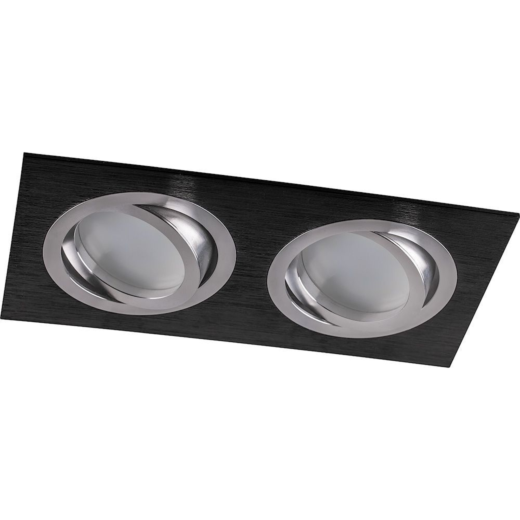 Светильник встраиваемый прямоугольник поворотный DL2802 MR16 50W черный Feron