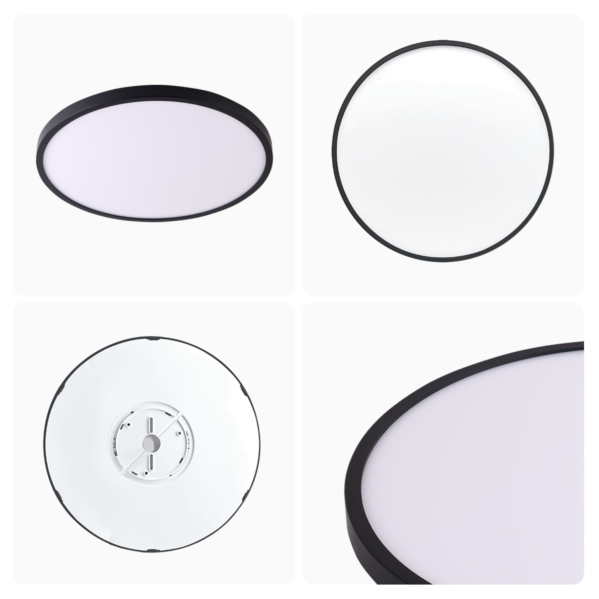 Светильник светодиодный накладной, SPIN, 48Вт, 230В/50Гц, 4800Лм, 4000К, IP40, ø500х25, чёр Apeyron