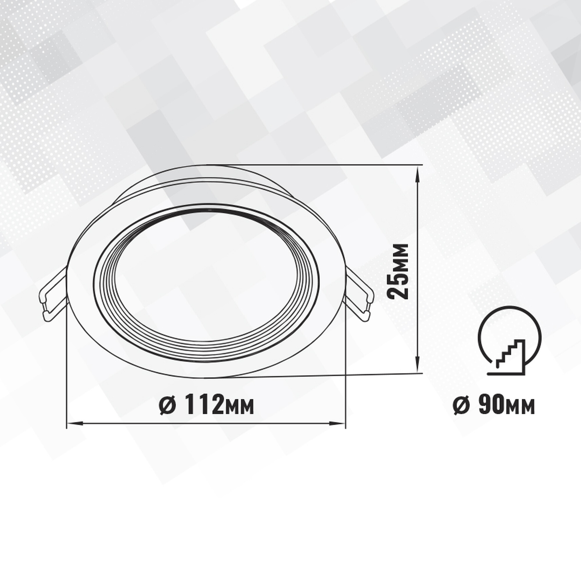 Светильник встраиваемый GX53 круг 46178 Белый SignImpress