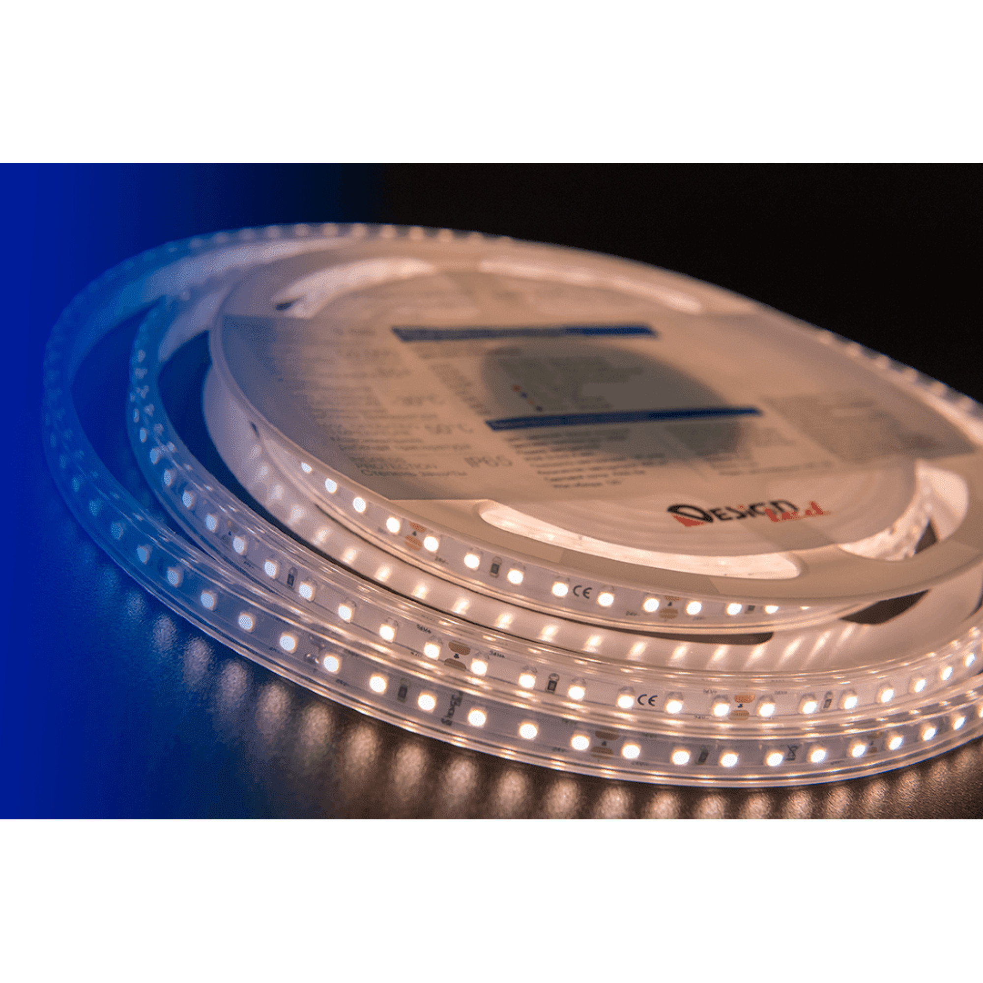 Лента светодиодная LUX3528 120LED/м 9,6Вт/м 24В IP65 Цвет:Теплый белый (2700K) (1метр) SWG