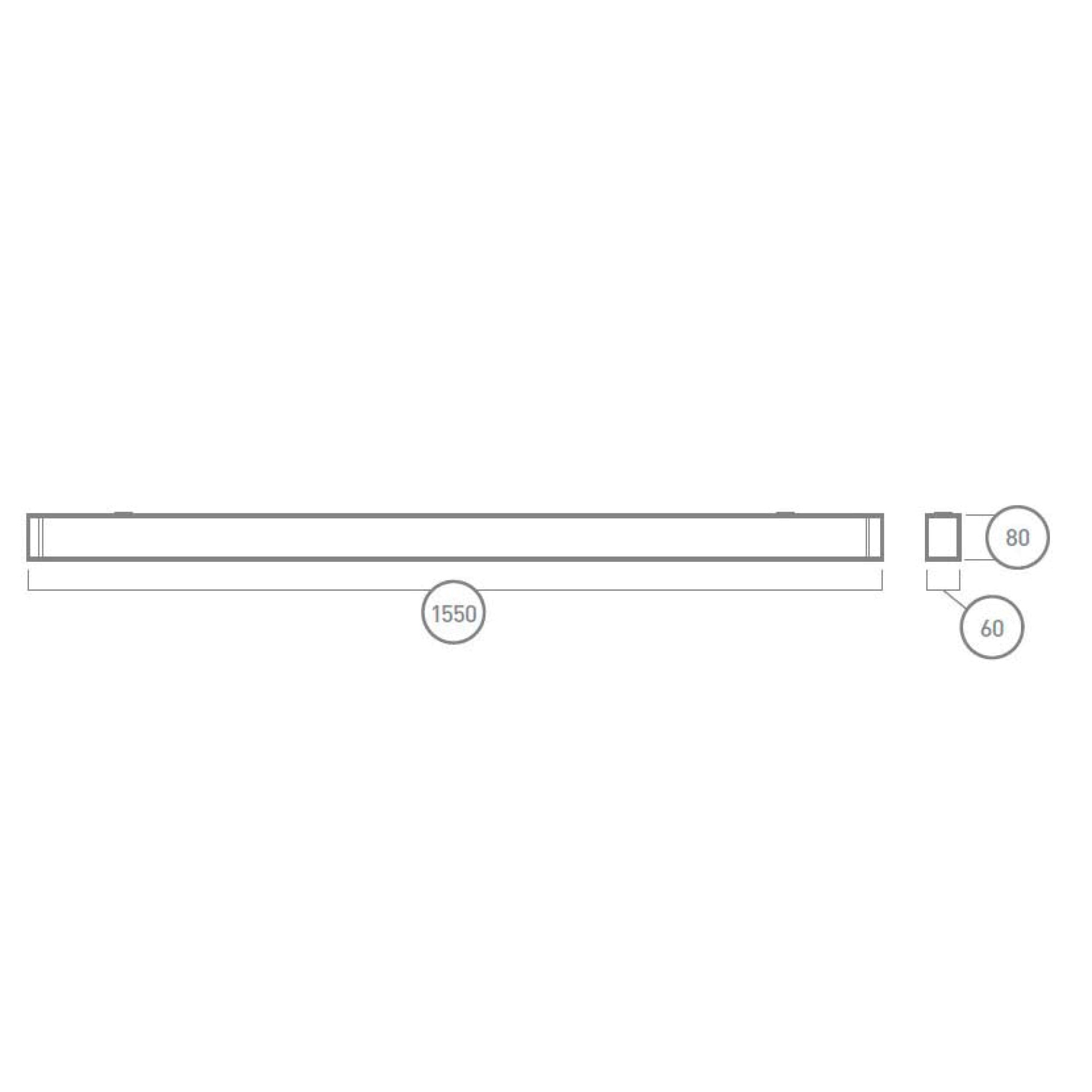 Светильник пылевлагозащищенный FG 60 60W 5000K матовый Faros